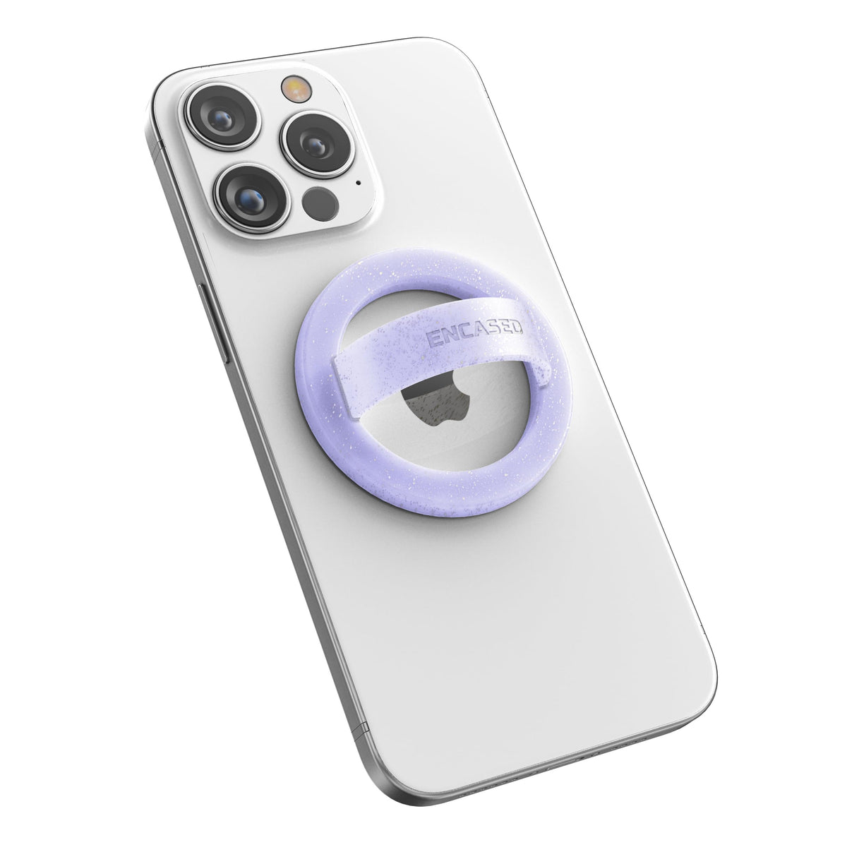 Soporte Magnético para Teléfono MagSafe Anillos de Silicona Brillo y Purpurina Morada Paquete de 2