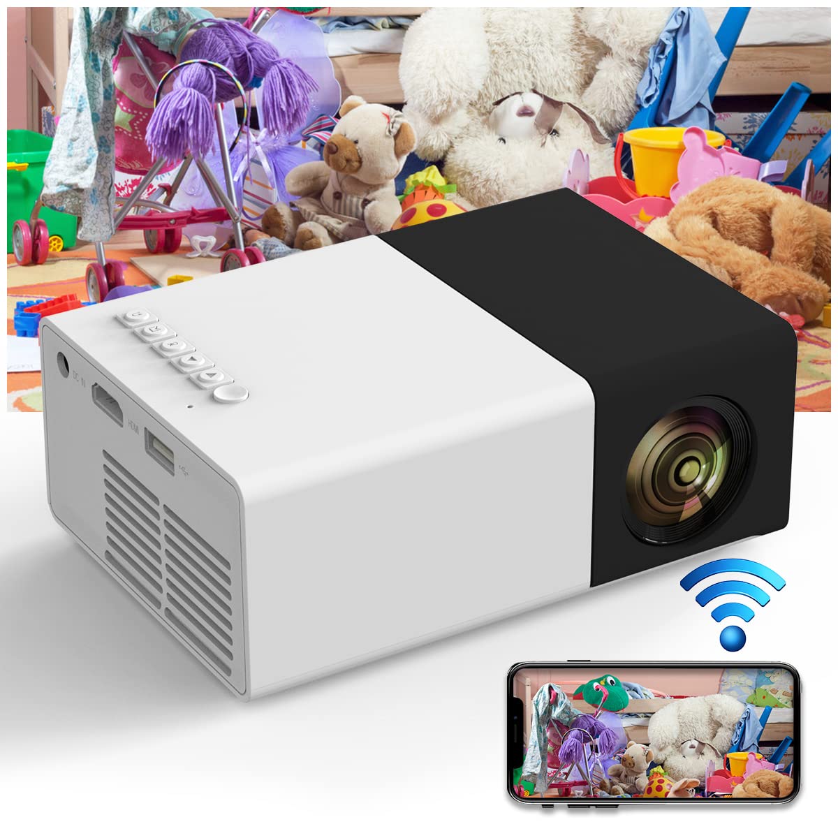Mini Proyector EASYTAO Blanco 720P Nativo WiFi para Smartphone y PC