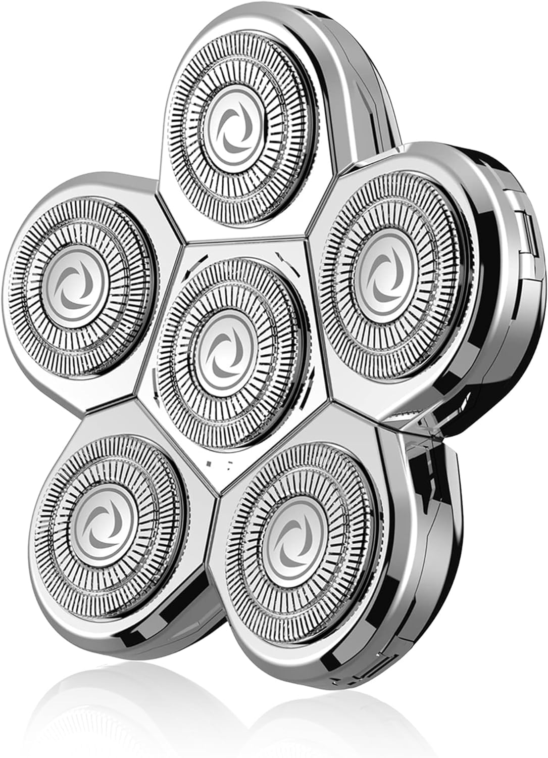 Cabezal de Repuesto Kibiy Plateado 6 Cuchillas para Afeitadoras Eléctricas en Seco Húmedo para Hombre