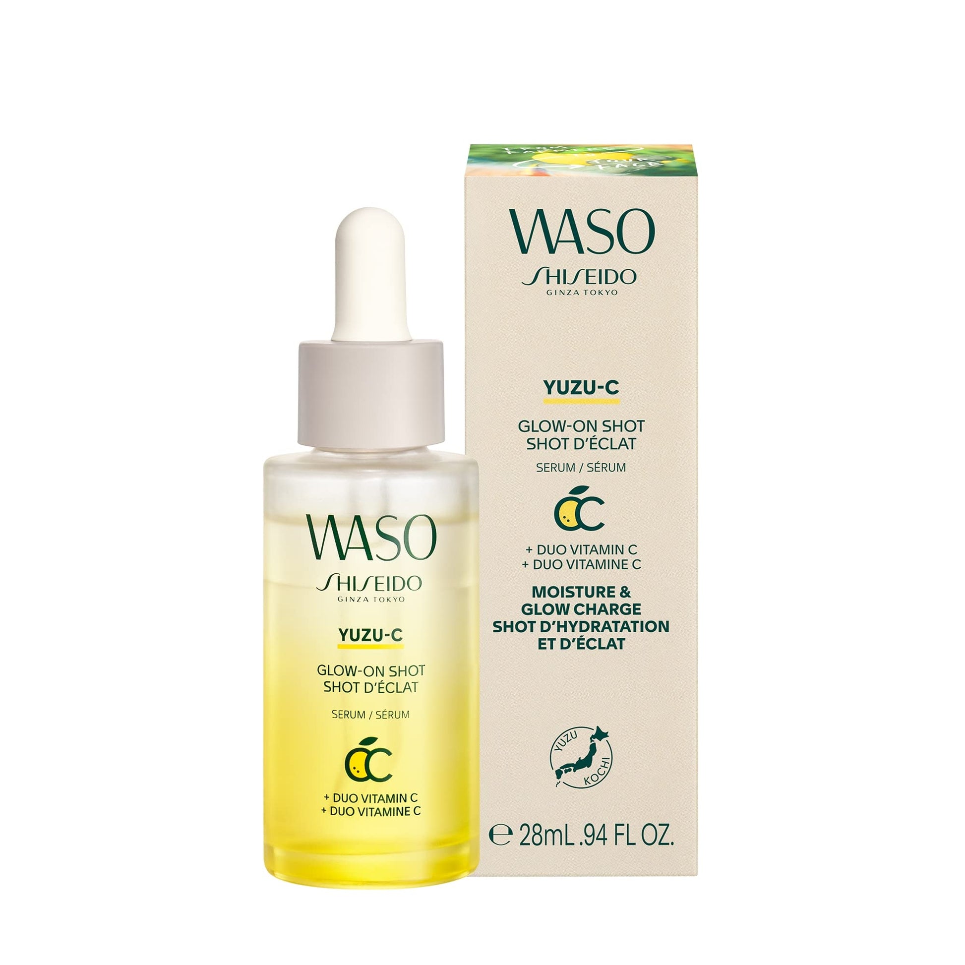 Shiseido Waso Yuzu-C Glow-On Shot Serum, 7.62 ml
