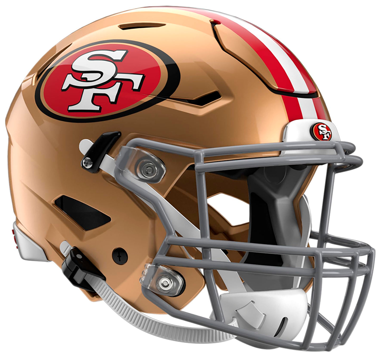 NFL Antena Digital HD para TV, San Francisco 49ers, Diseño de Casco, Ultradelgada de Alta Definición + Cable Coaxial de 5 Metros - Licencia Oficial