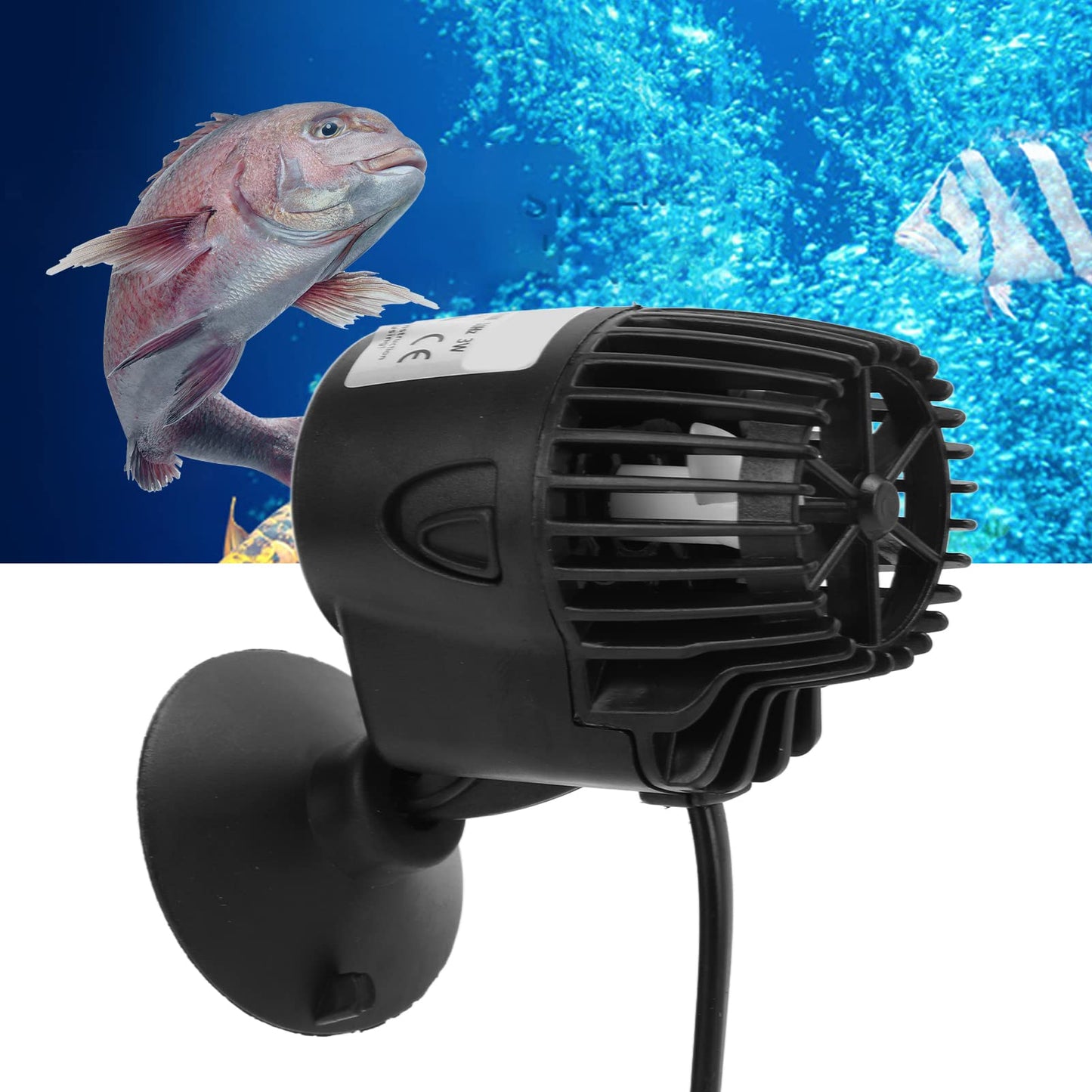 Hztyyier Bomba de Circulación para Tanque de Peces, Bomba Wavemaker para Acuario, Temperatura Uniforme Libre de Inversión Potente para Agua de Mar (EE. UU. 110V ZY-100M)