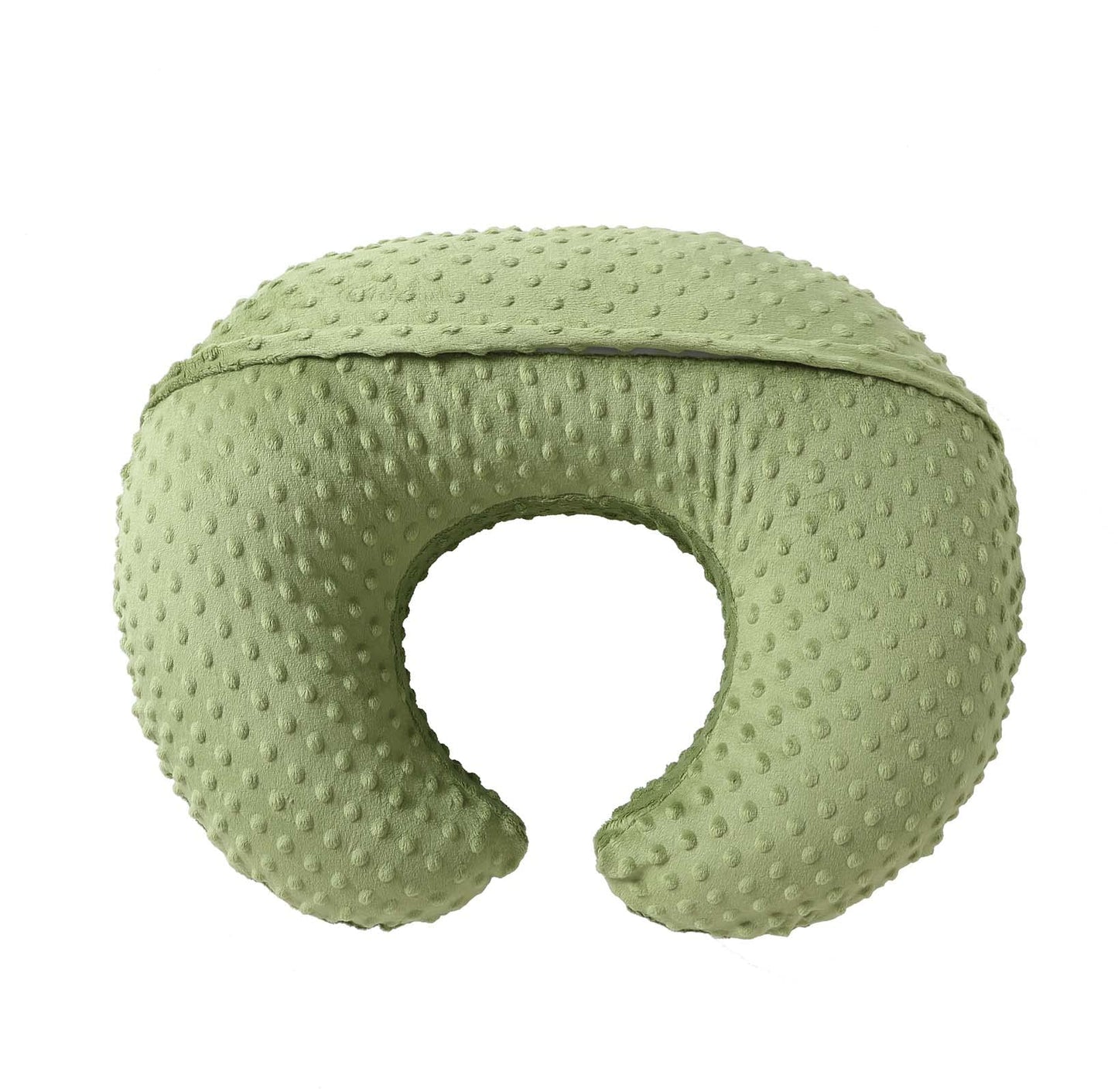 QUENESS Almohada de lactancia y posicionador, lactancia materna, alimentación con biberón, soporte para sentarse al bebé con funda extraíble ultra suave, soporte para el tiempo de barriga para bebés niños y niñas (salvia)