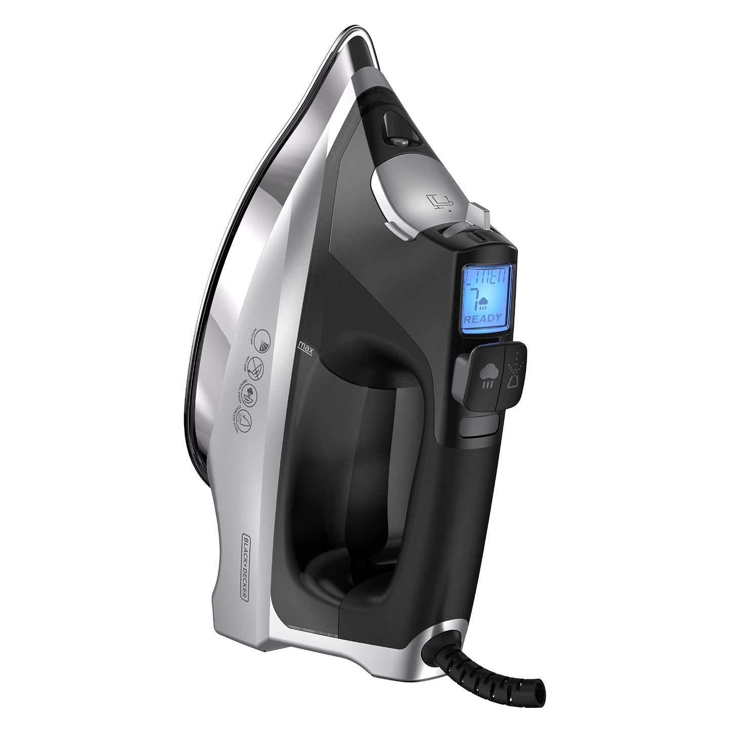 BLACK+DECKER Allure - Plancha de Vapor Digital Profesional, D3060, 30% más de Vapor, Punta de percisón, Suela de Acero Stianless, función Vertical de Vapor