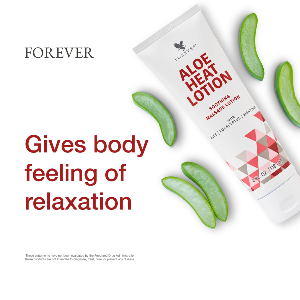 Forever Living Aloe Heat Lotion 118ml-(Pack of 2)