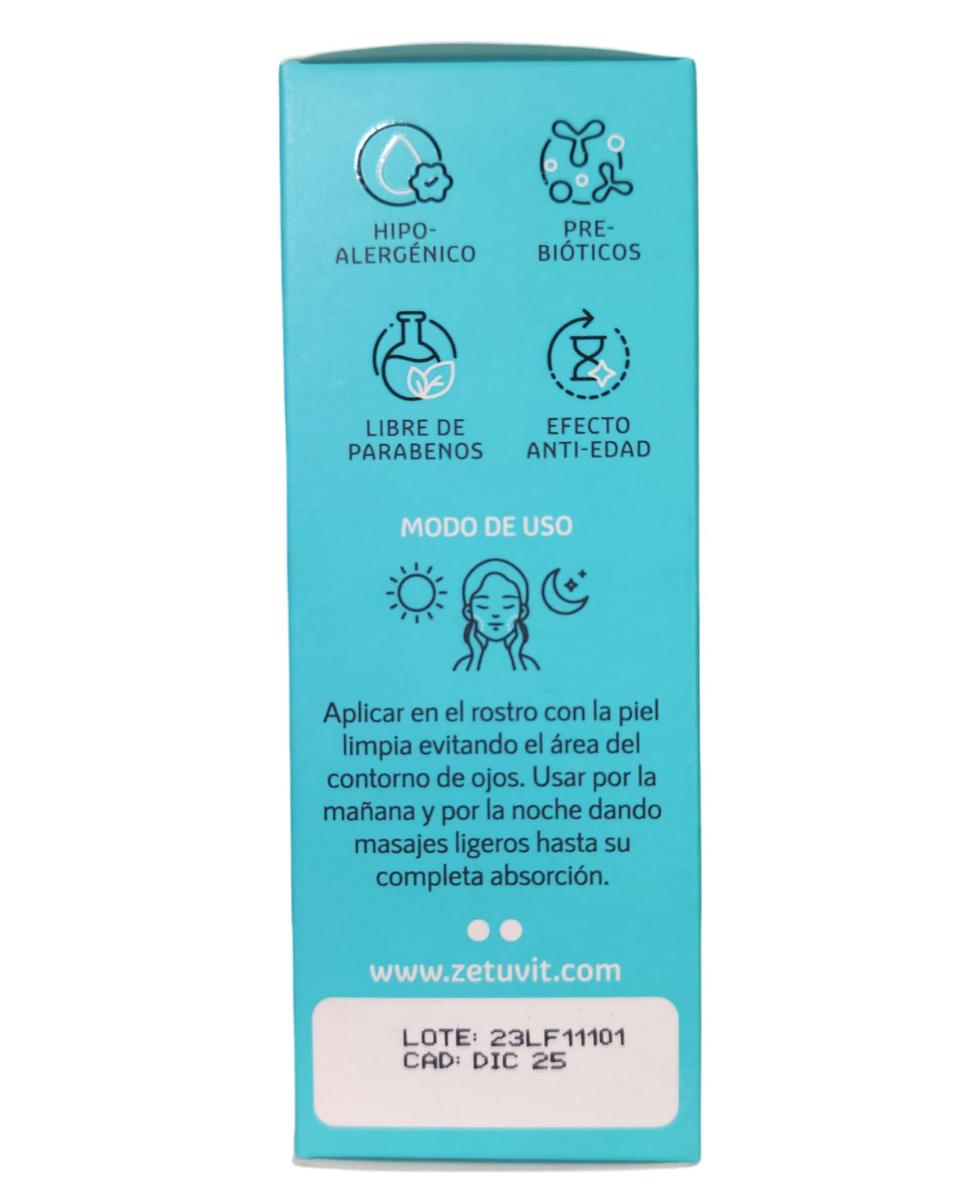 Zetuvit Booster con Prebióticos y Té Verde, Protector de Flora Natural de la Piel, Hipoalergénico, Sin Parabenos, 30 ml