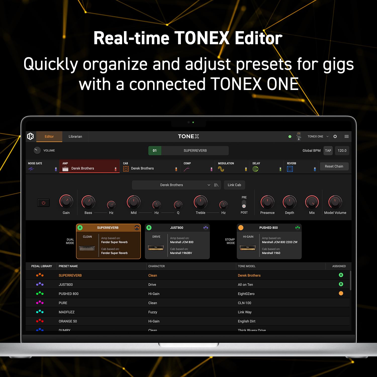 Micropedal IK Multimedia TONEX One AI multiFX: modelo tono cualquier amplificador de guitarra eléctrica, pedal de guitarra, pedal de distorsión, pedal overdrive u otros efectos de guitarra