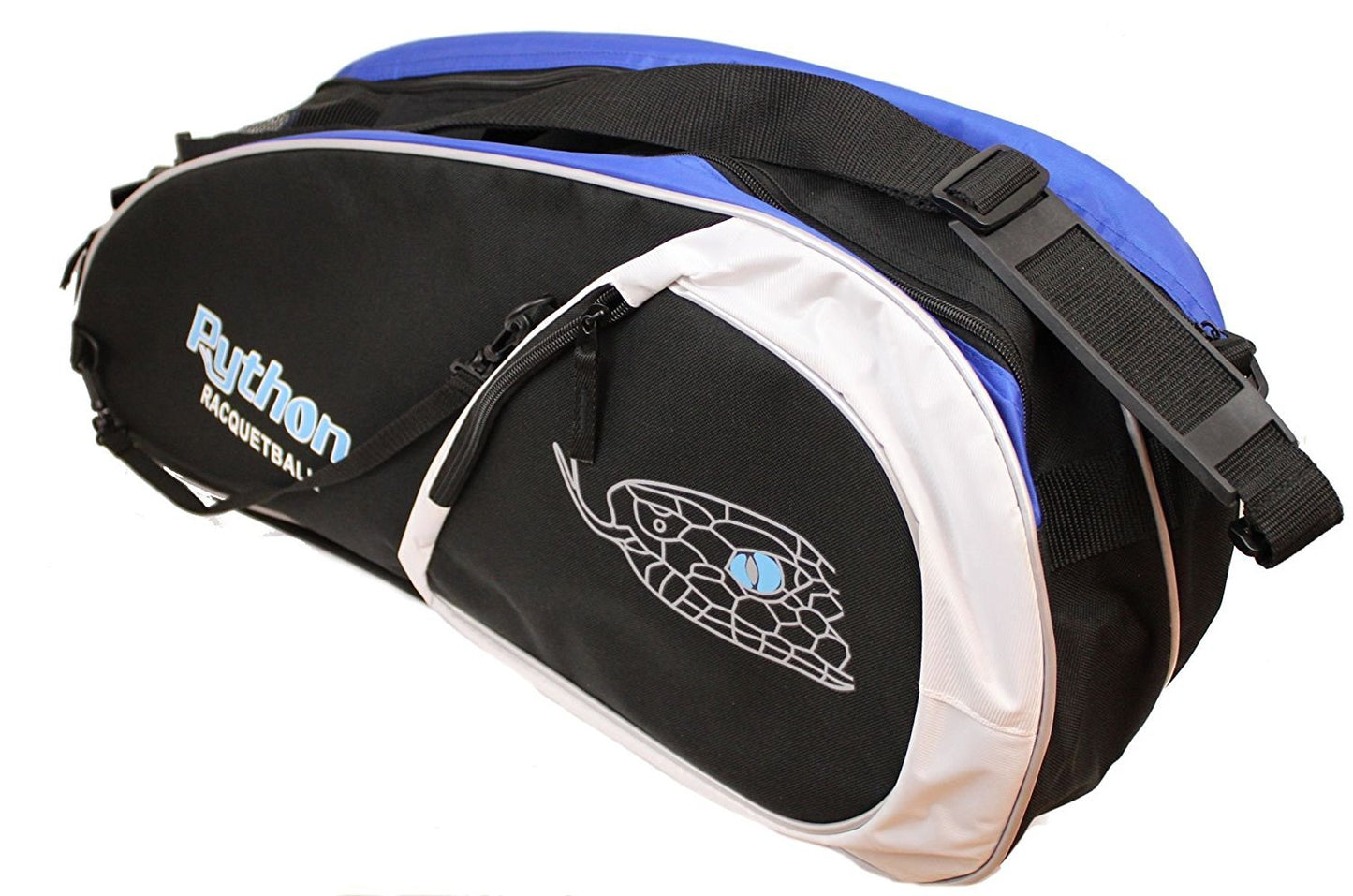 Bolsa de Racquetball Python Deluxe negro azul 3 Raquetas Serie