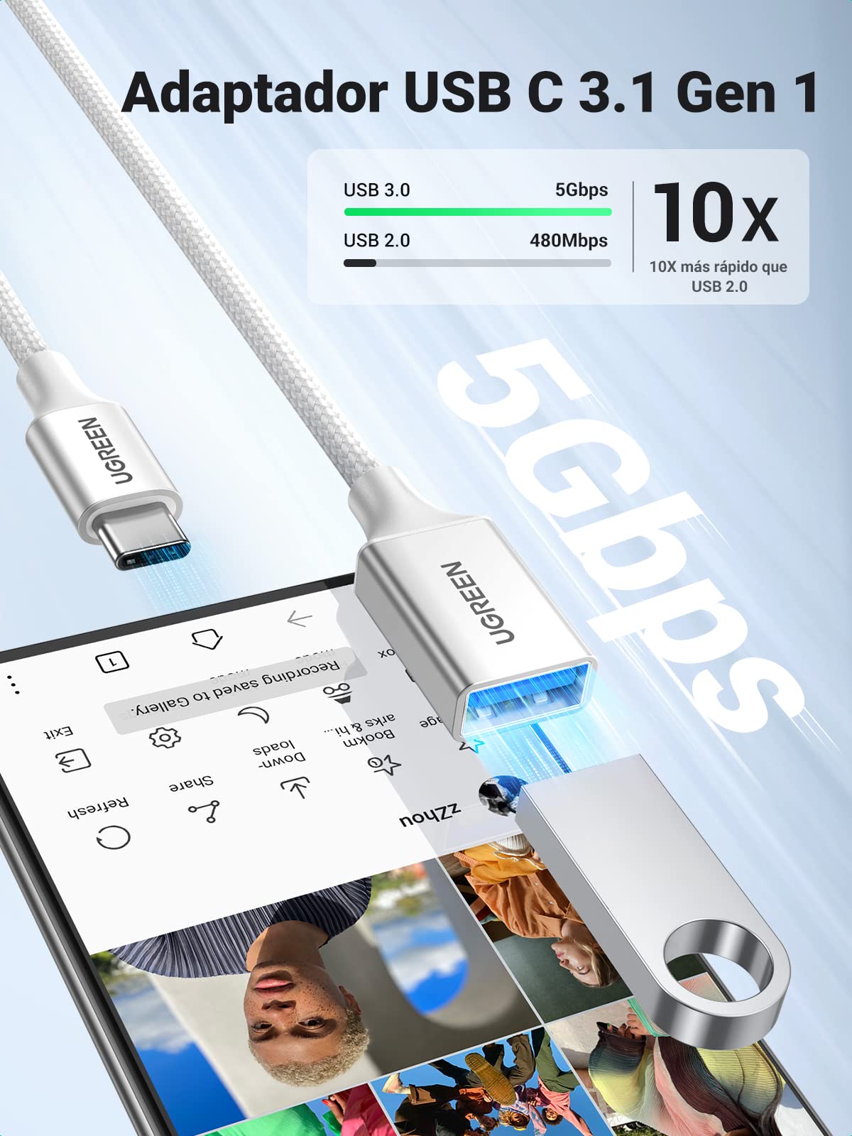 Adaptador USB C UGREEN de USB 3.0