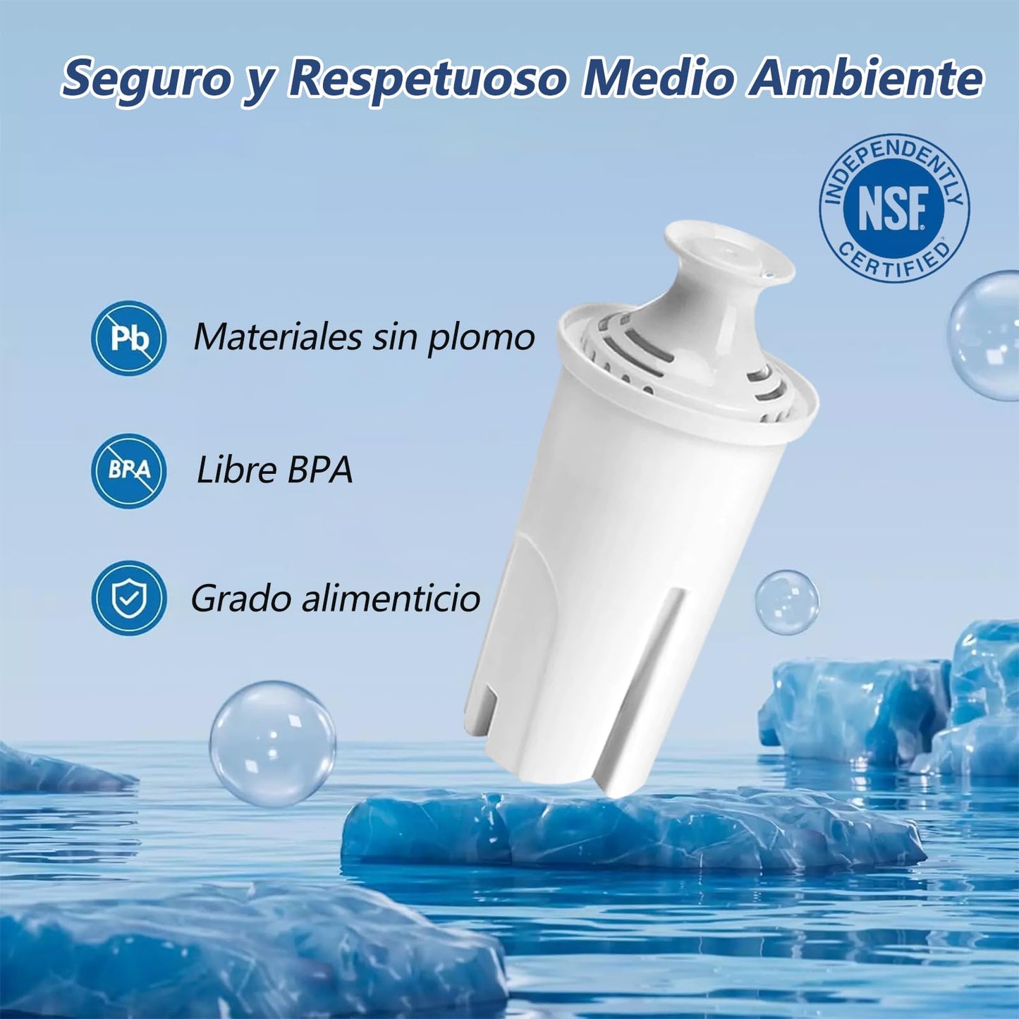 Set de Filtros de Agua Brita Longlast Azul Larga Duración y Ecológico