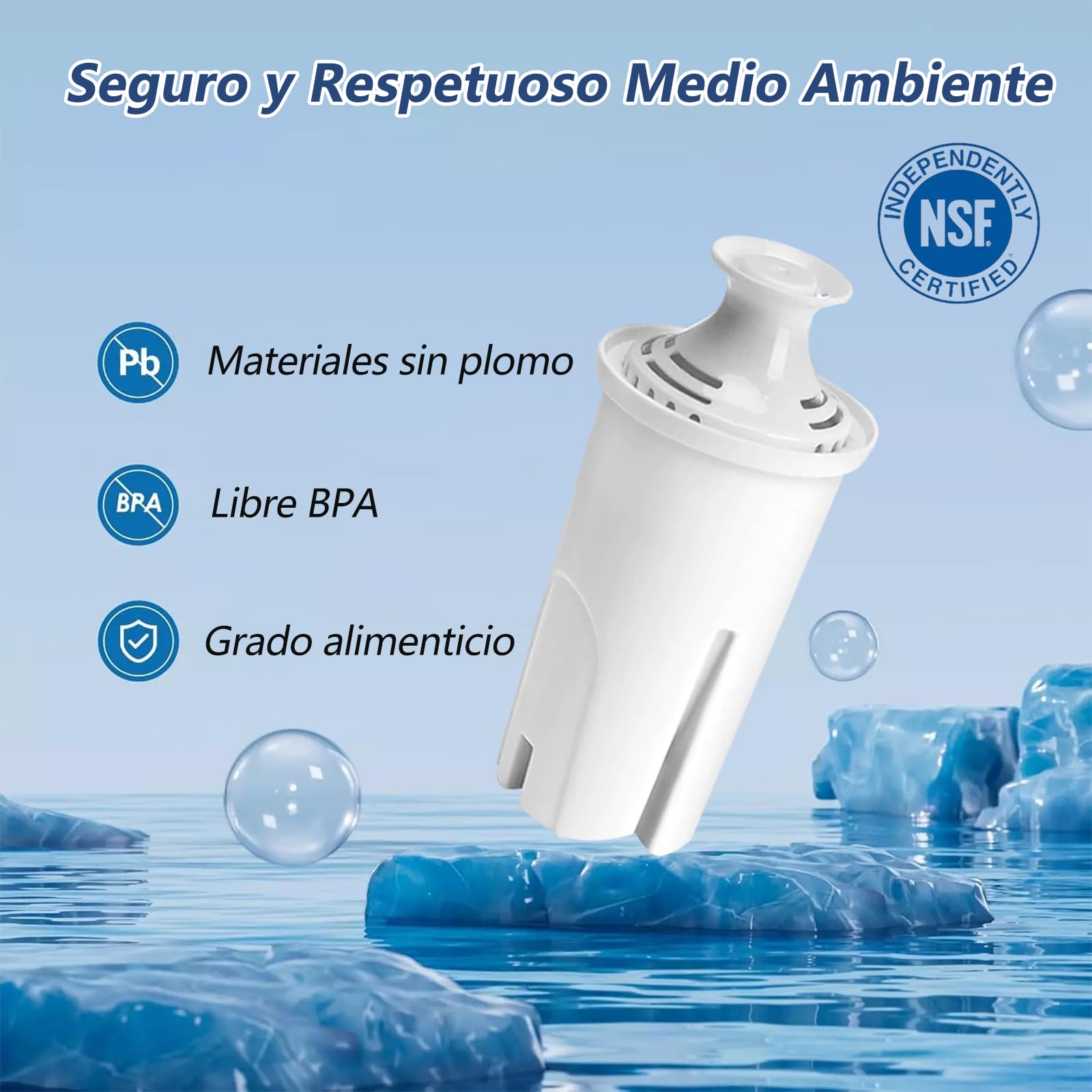 Set de Filtros de Agua Brita Longlast Azul Larga Duración y Ecológico