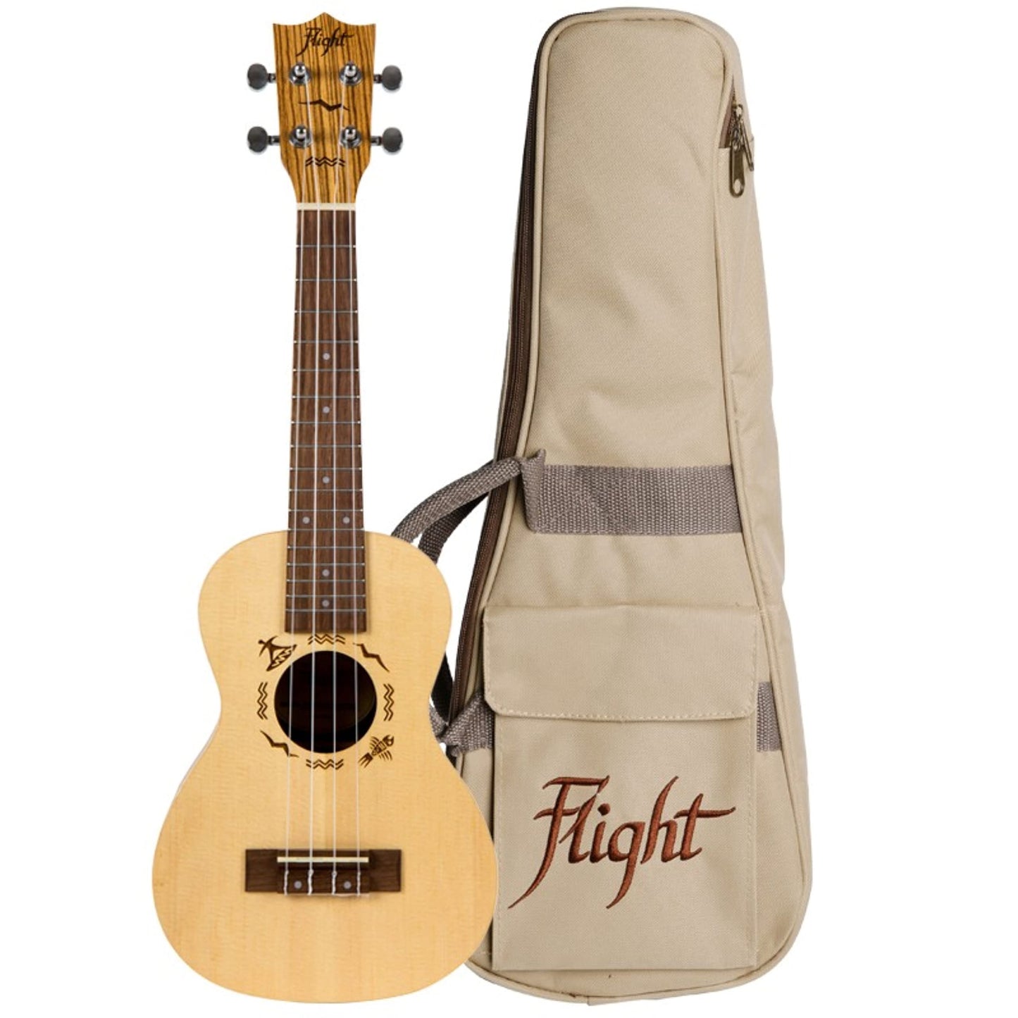 Flight 4-String Ukulele Natural DUC 525