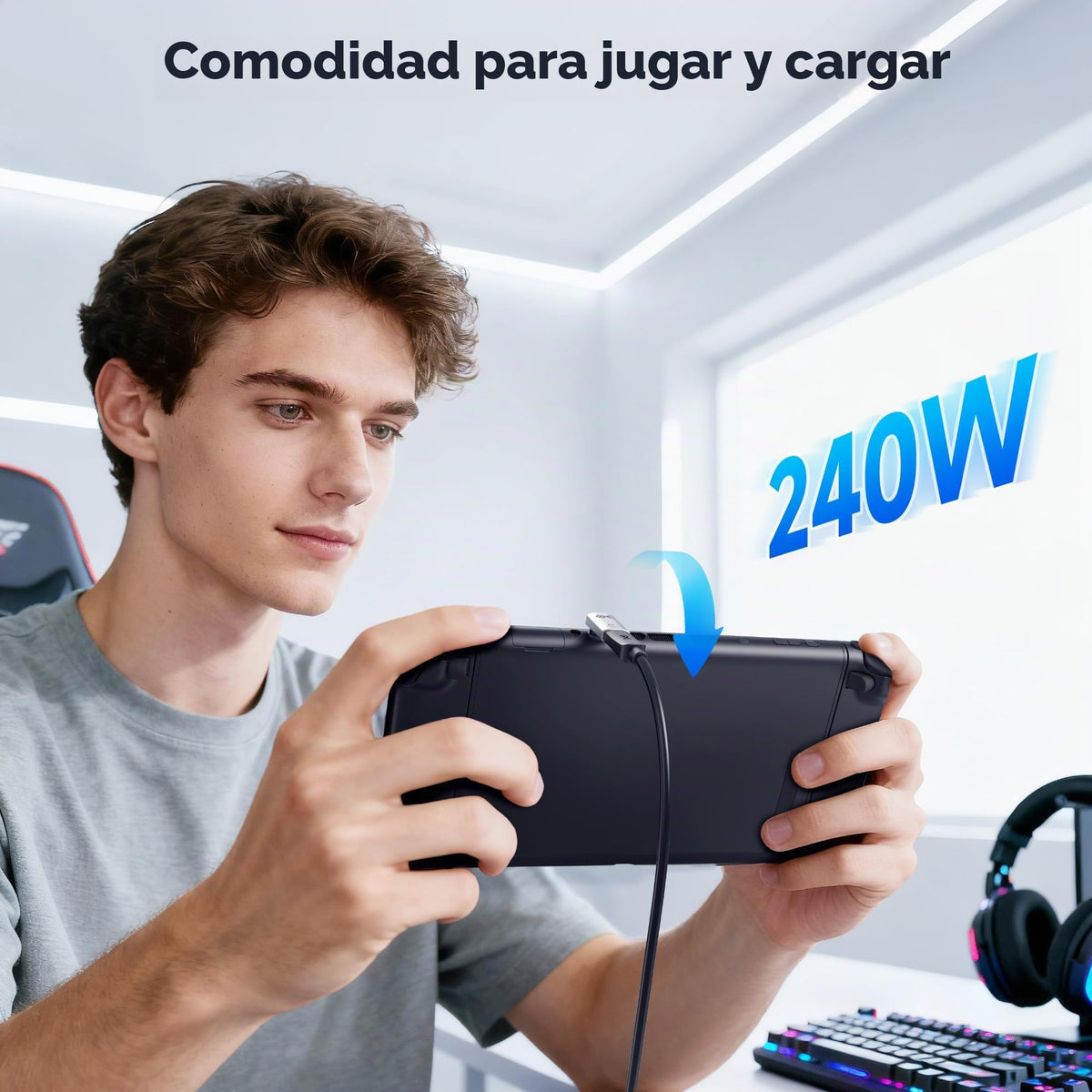 Adaptador USB C Cable Matters Negro Paquete de 2 de 40 Gbps y 90 Grados