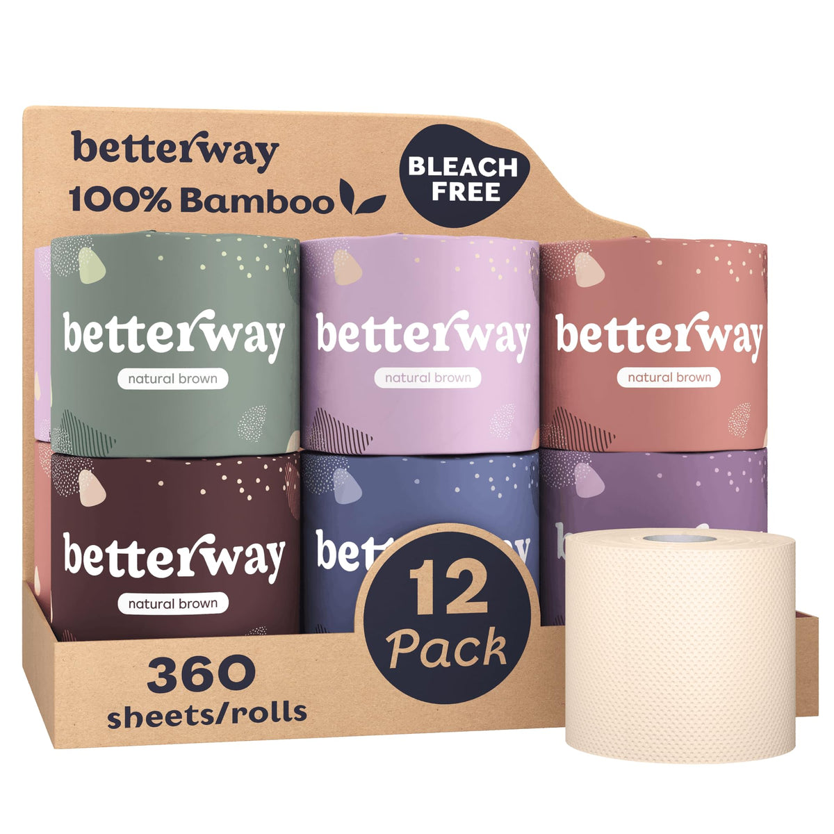 Papel Higiénico Betterway Bambú Ecológico 3 Capas Orgánico FSC Larga Duración