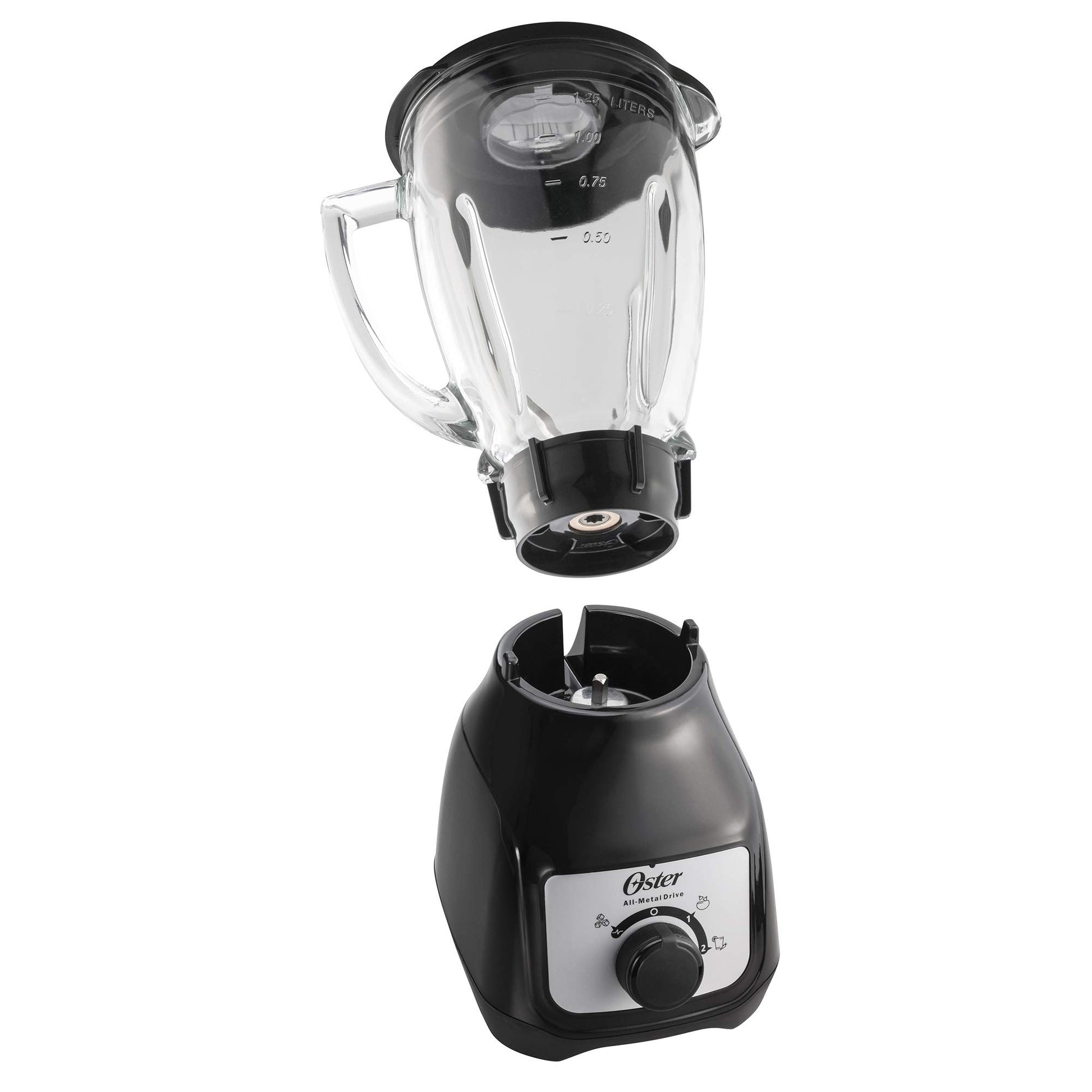 Licuadora Oster Negro Motor Duradero 2 Velocidades Tritura Hielo Capacidad 1.5 Lt