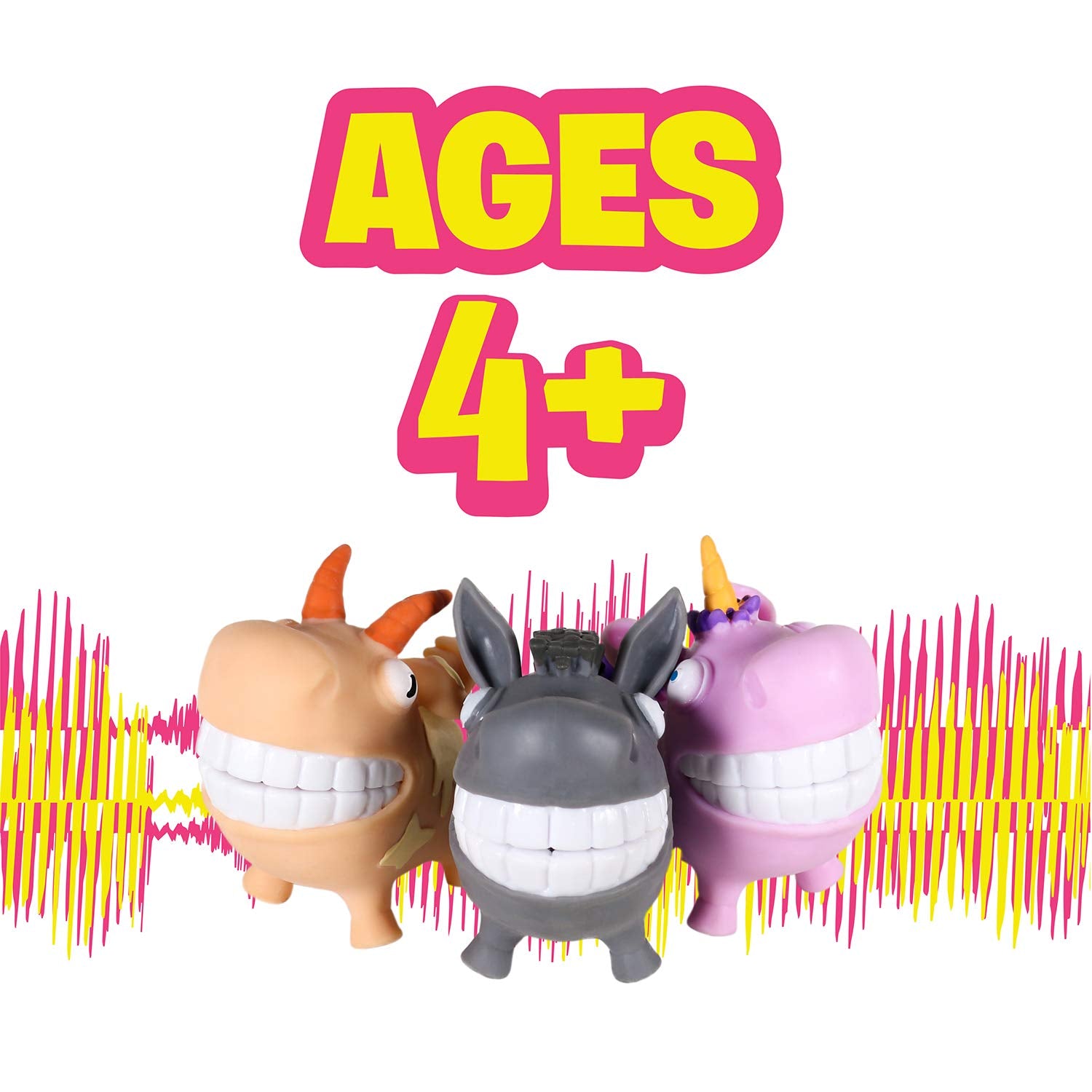 Hog Wild Scream-O Screaming Goat Toy – Aprieta las mejillas de la cabra y hace un divertido sonido de grito – Divertido relleno de calcetines, Navidad, broma, novedad, regalo de mordaza para niños,