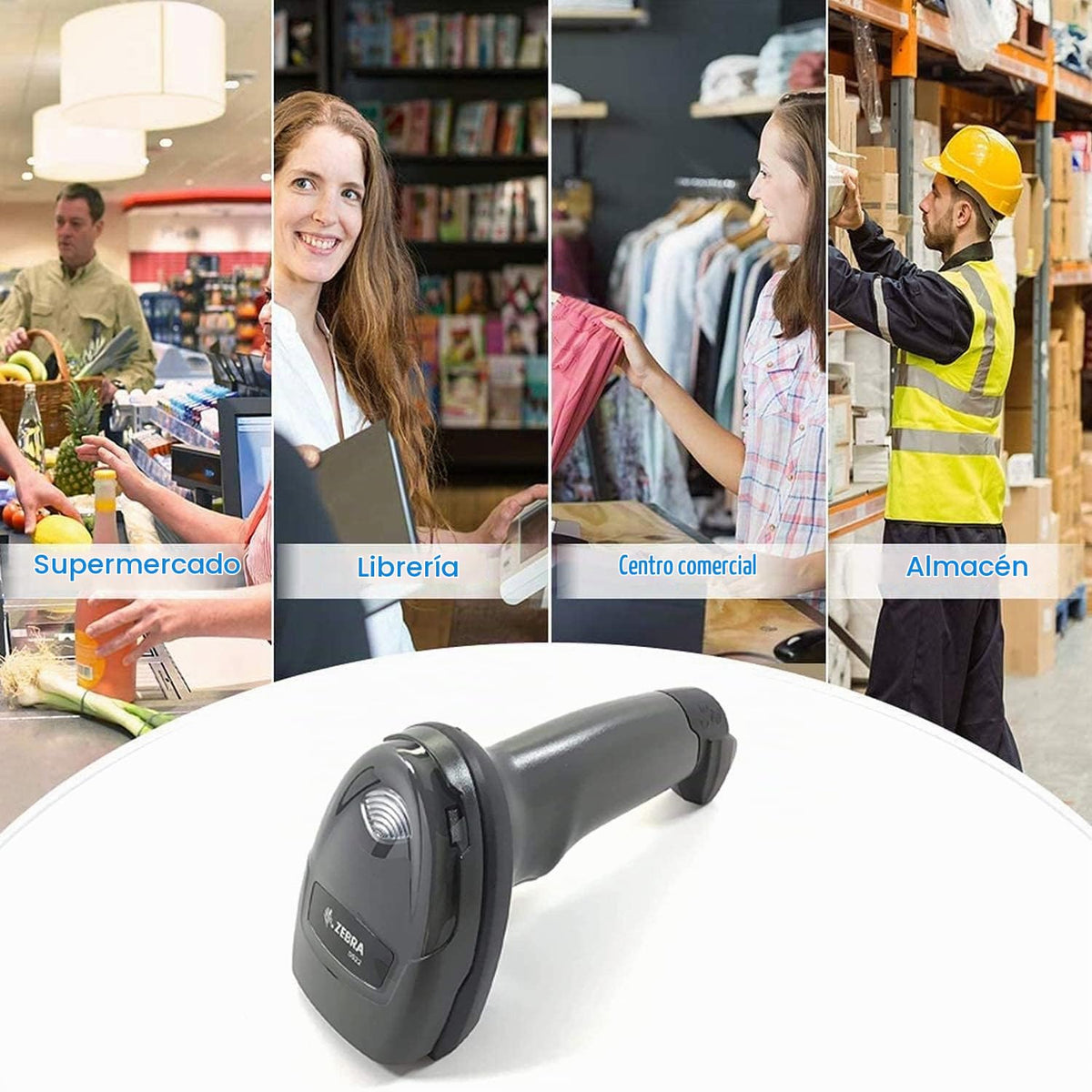 Escáner de Código de Barras JTTANDS Negro DS4608-SR USB para Sistema POS