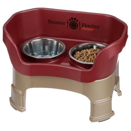 Comedero Deluxe Neater Pet Brands Cranberry con Extensiones de Patas