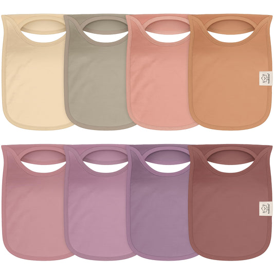 Baberos KeaBabies Bonitos y Absorbentes en Paquete de 8 sin Botones para Bebé Niño y Niña con Cobertura Grande