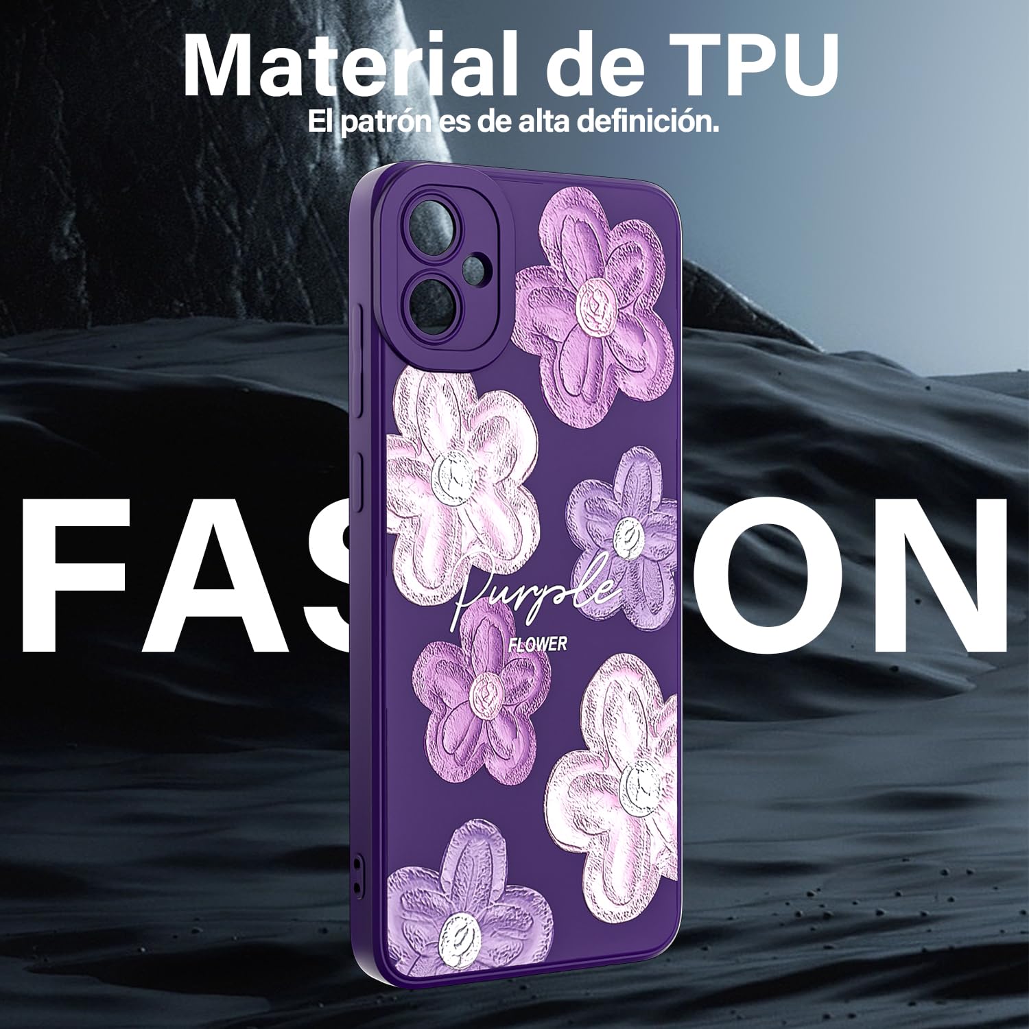 Threehao Funda para Samsung Galaxy A05, Ultra Delgado Flexible Suave TPU Silicona Carcasa con Moda Aesthetic Dibujos Flores, Antigolpes Anti-arañazos Protectora Case para Samsung A05