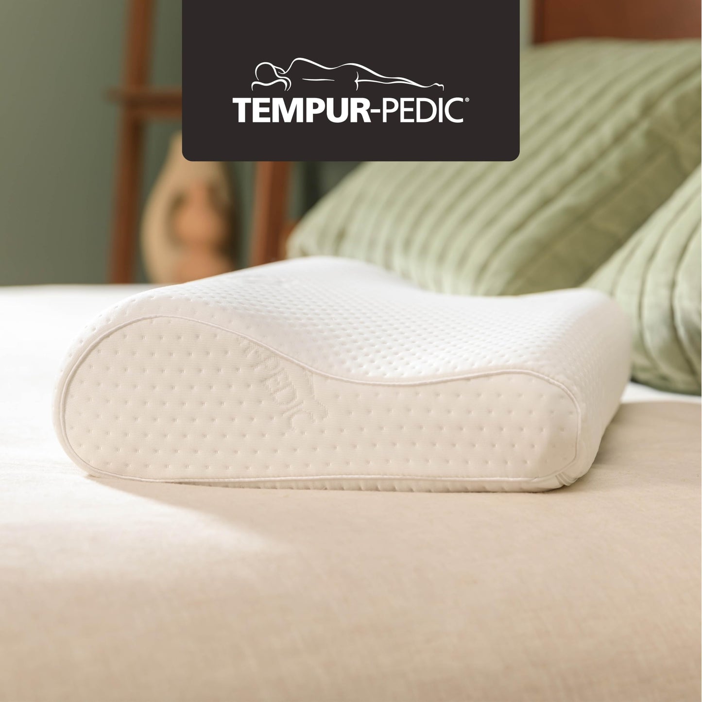 Almohada Tempur-Pedic TEMPUR-Ergo Neck Mediana Blanca Soporte Firme Cubierta Lavable