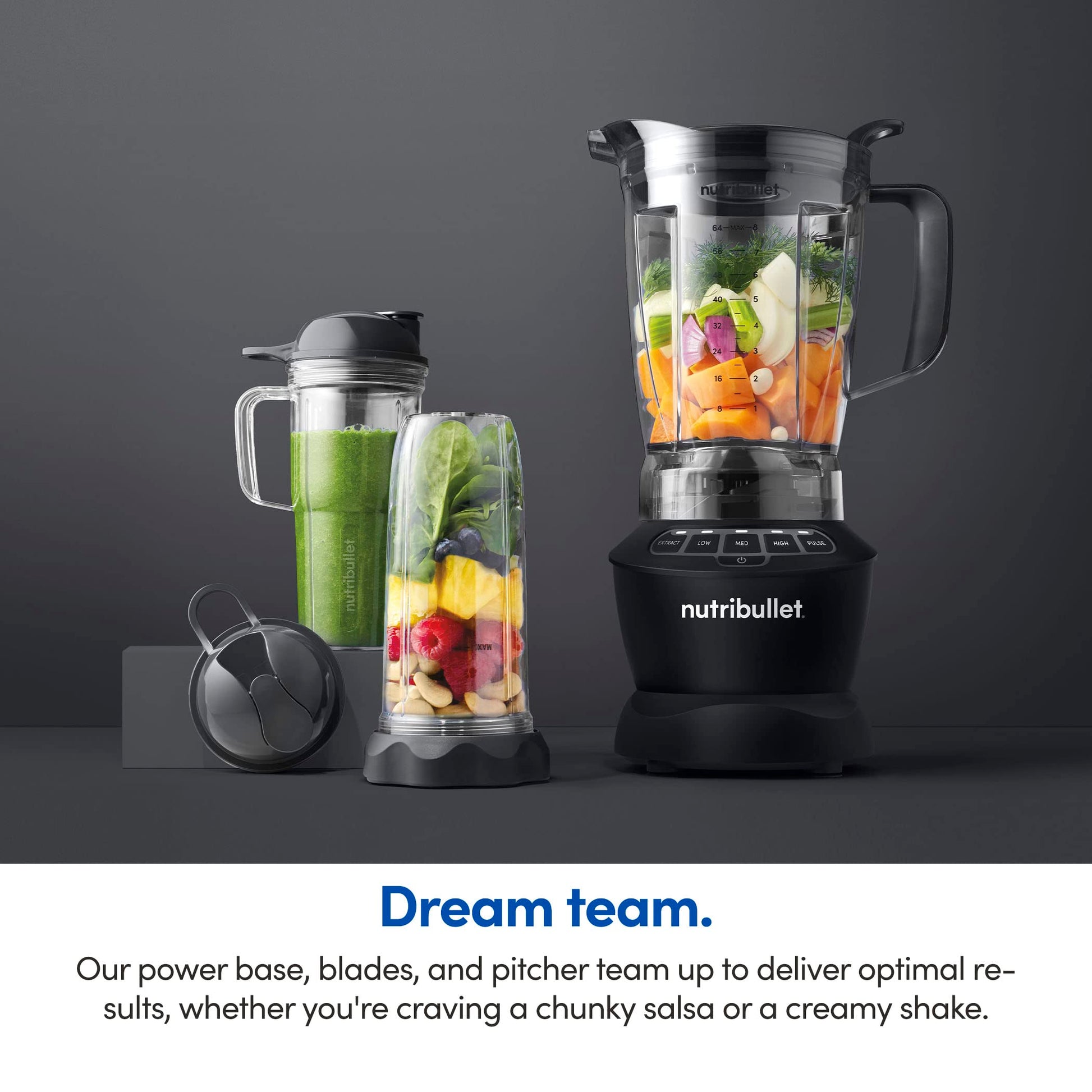 Batidora Nutribullet Negro Mate 1200W Combo