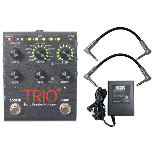 Digitech Trio+ Band Creator + Looper con cables de conexión y fuente de alimentación