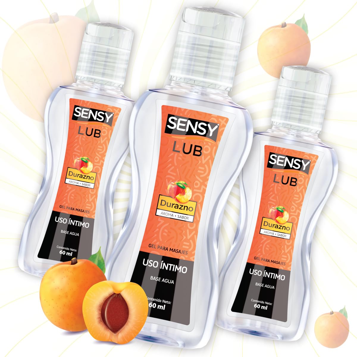 Gel Lubricante ntimo Sensylub Durazno 3 Pack Base Agua Cremas y Ms Gel Lubricante ntimo Sensylub Durazno 3 Pack Base Agua Cremas y Ms