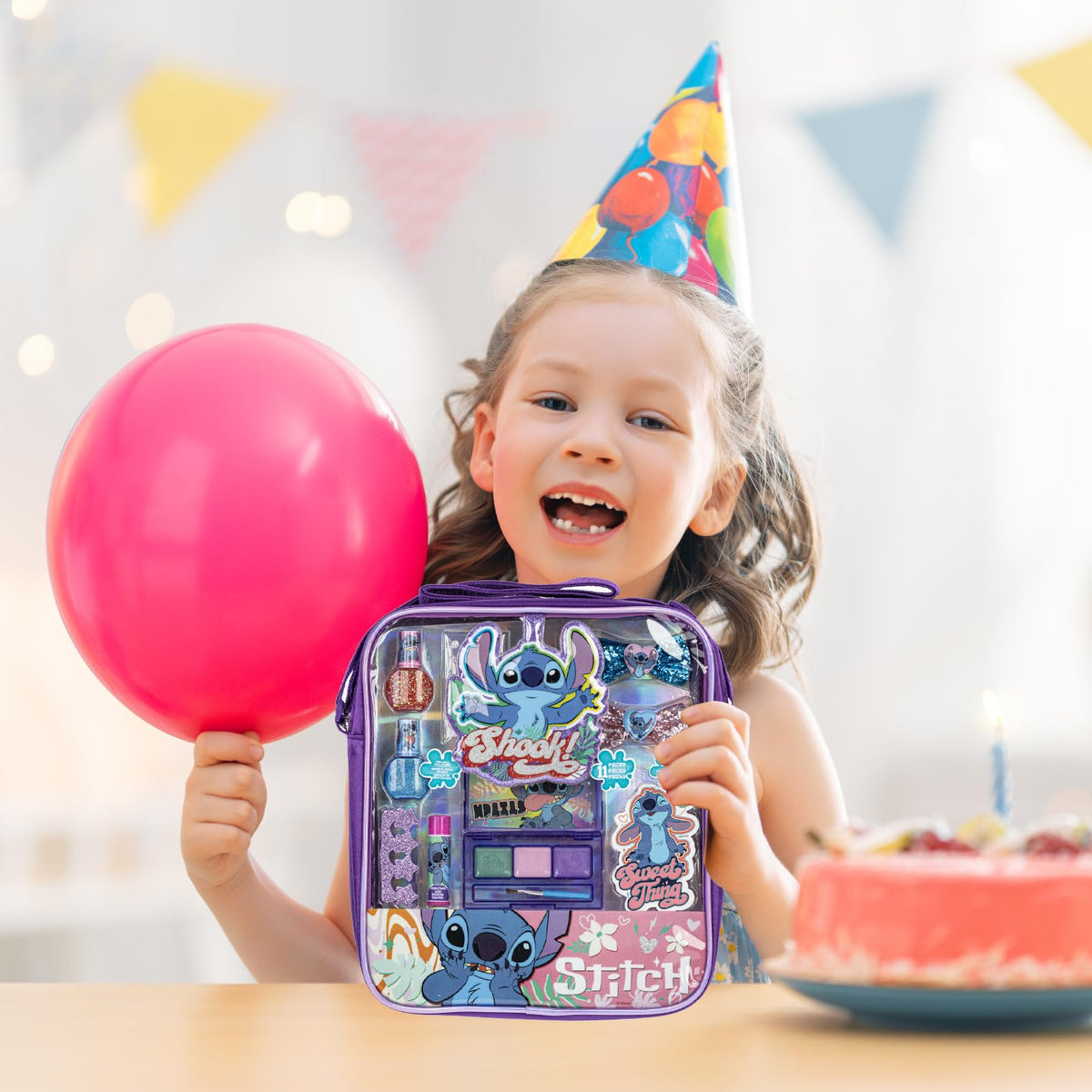 Stitch Mochila de Maquillaje Infantil Set de Belleza Regalo para Niñas