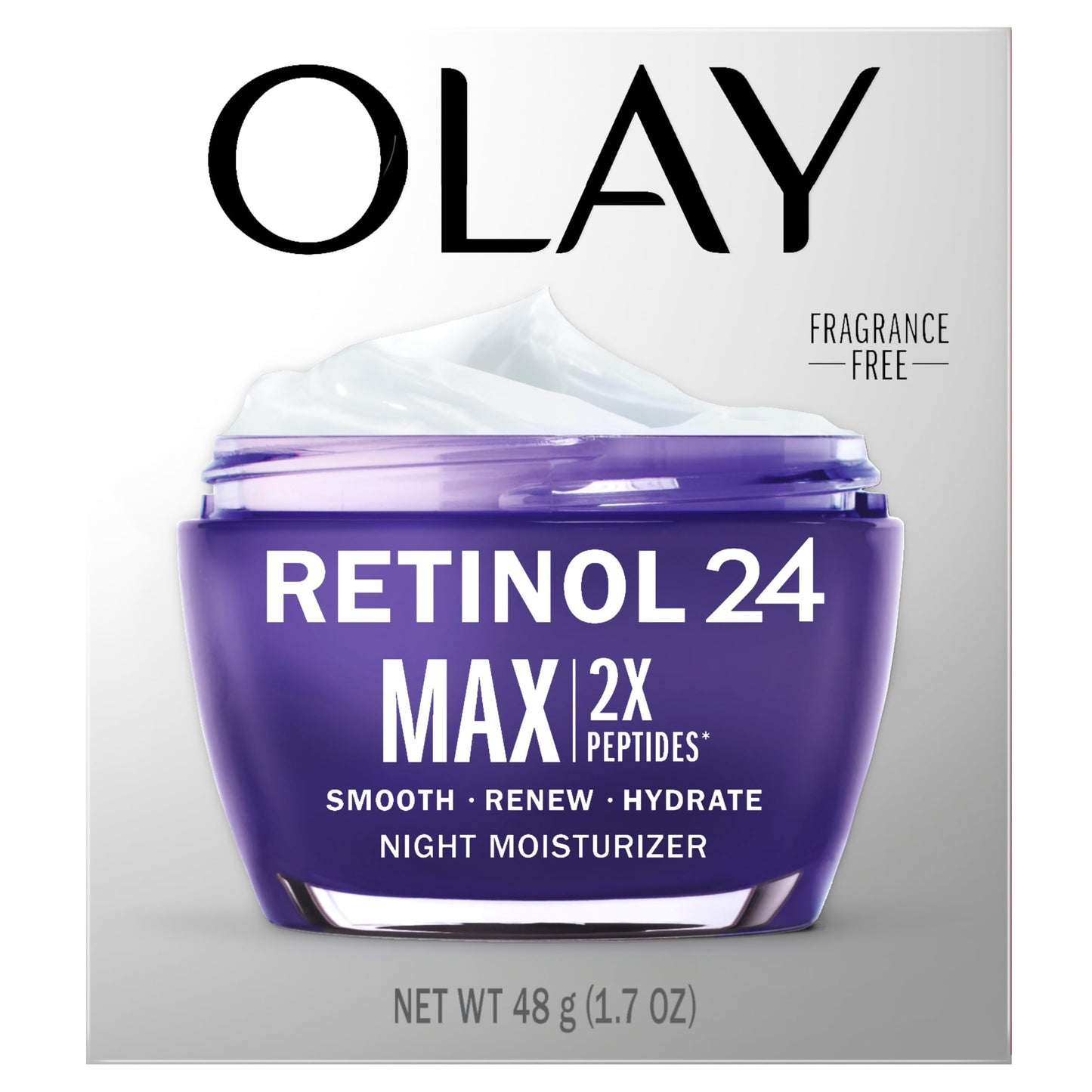 Olay Regenerist Retinol 24 Max Moisturizer, Retinol 24 Max Night Face Cream, 1.7 Oz + Whip Face Moisturizer Travel/Trial Size Gift Set