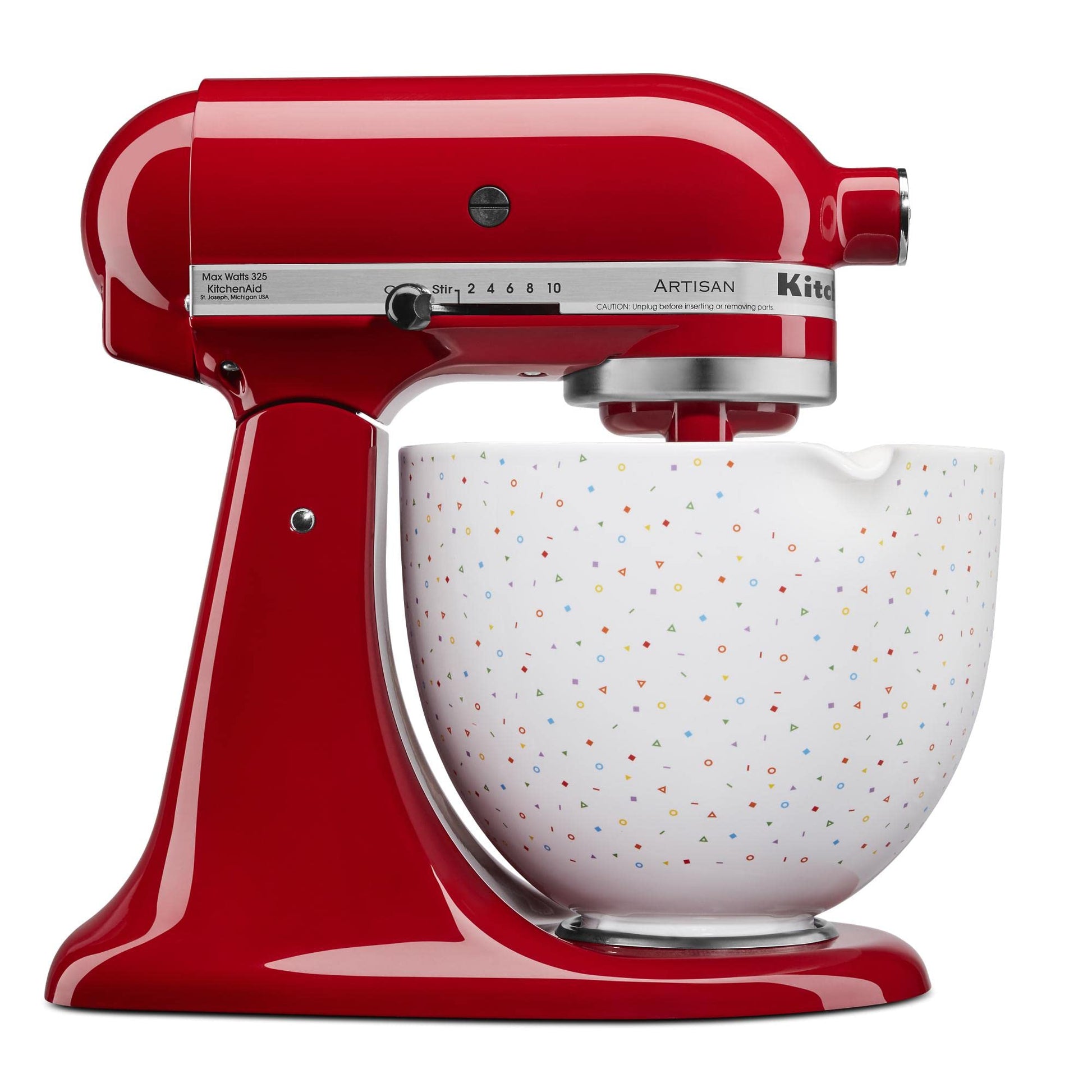 KitchenAid KSM2CB5PCS 5 Quart Ceramic Stand Mixer Bowl, 5 Qt, Confetti Sprinkle