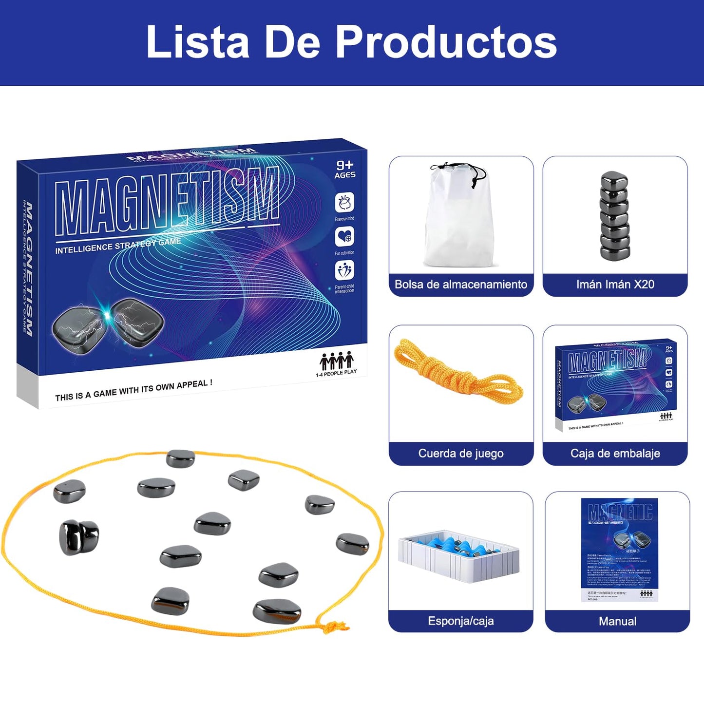 KCHOOH Juego de Ajedrez Magnético,Juegos de Mesa,Juego de Ajedrez Magnético Portátil, Magnetic Chess GameJuego de Mesa para Fiesta Familiar, Juego Cuerda