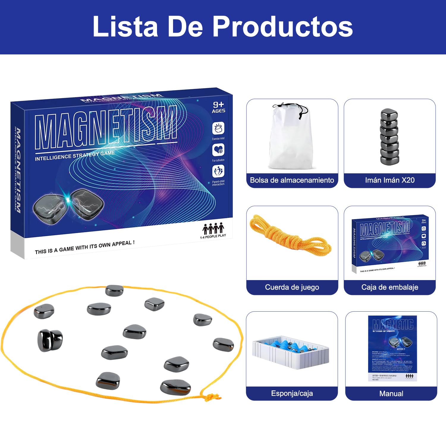 KCHOOH Juego de Ajedrez Magnético,Juegos de Mesa,Juego de Ajedrez Magnético Portátil, Magnetic Chess GameJuego de Mesa para Fiesta Familiar, Juego Cuerda