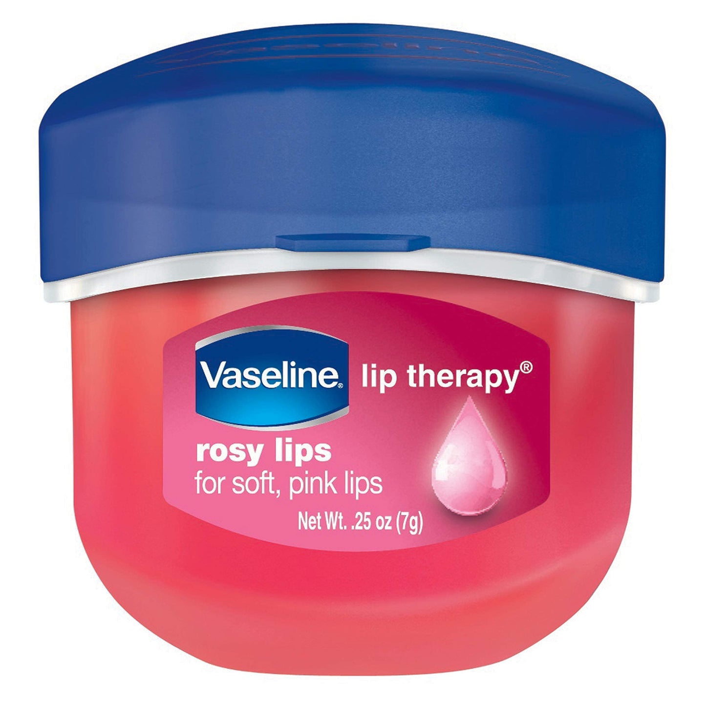 Vaseline - Bálsamo labial hidratante y protector con manteca de cacao, 7 g + Bálsamo labial Vaseline Rosy Mini Tarro 7g, Rosa