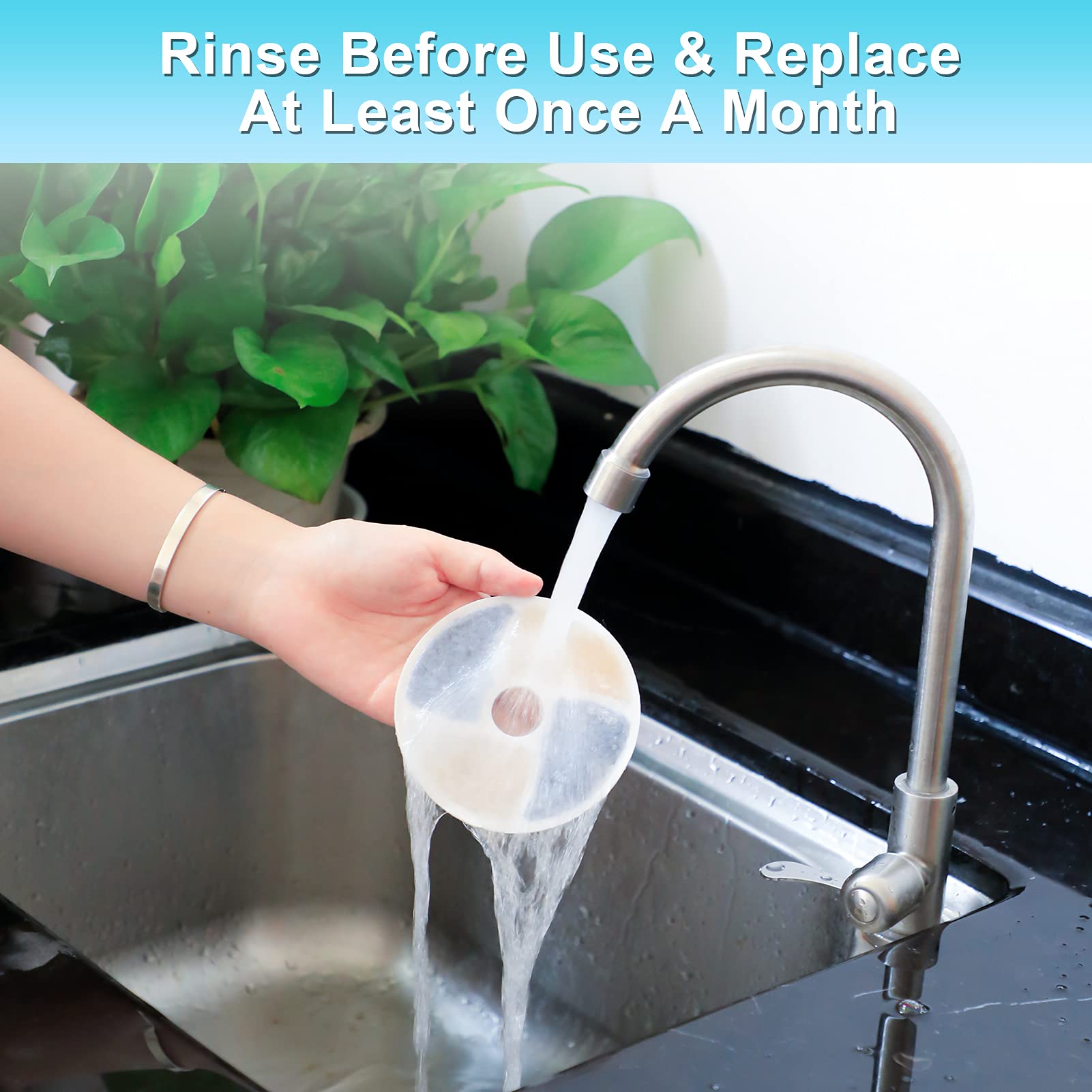 Biubiucat - Filtros para fuente de agua para gatos, 4 unidades, profesionales, extraíbles, reutilizables, para fuente de carbón, filtro para fuente