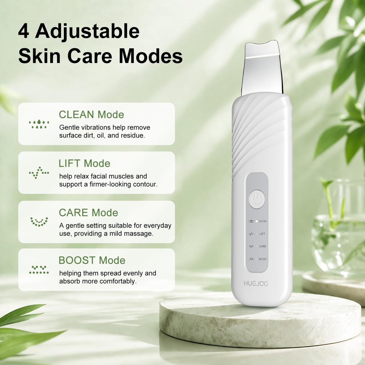 Herramientas para eliminar puntos negros, espátula para limpiar la cara Limpiador de poros de 4 modos con hoja de acero inoxidable 304, recargable tipo C, cepillo facial de silicona, 4 agujas, caja de