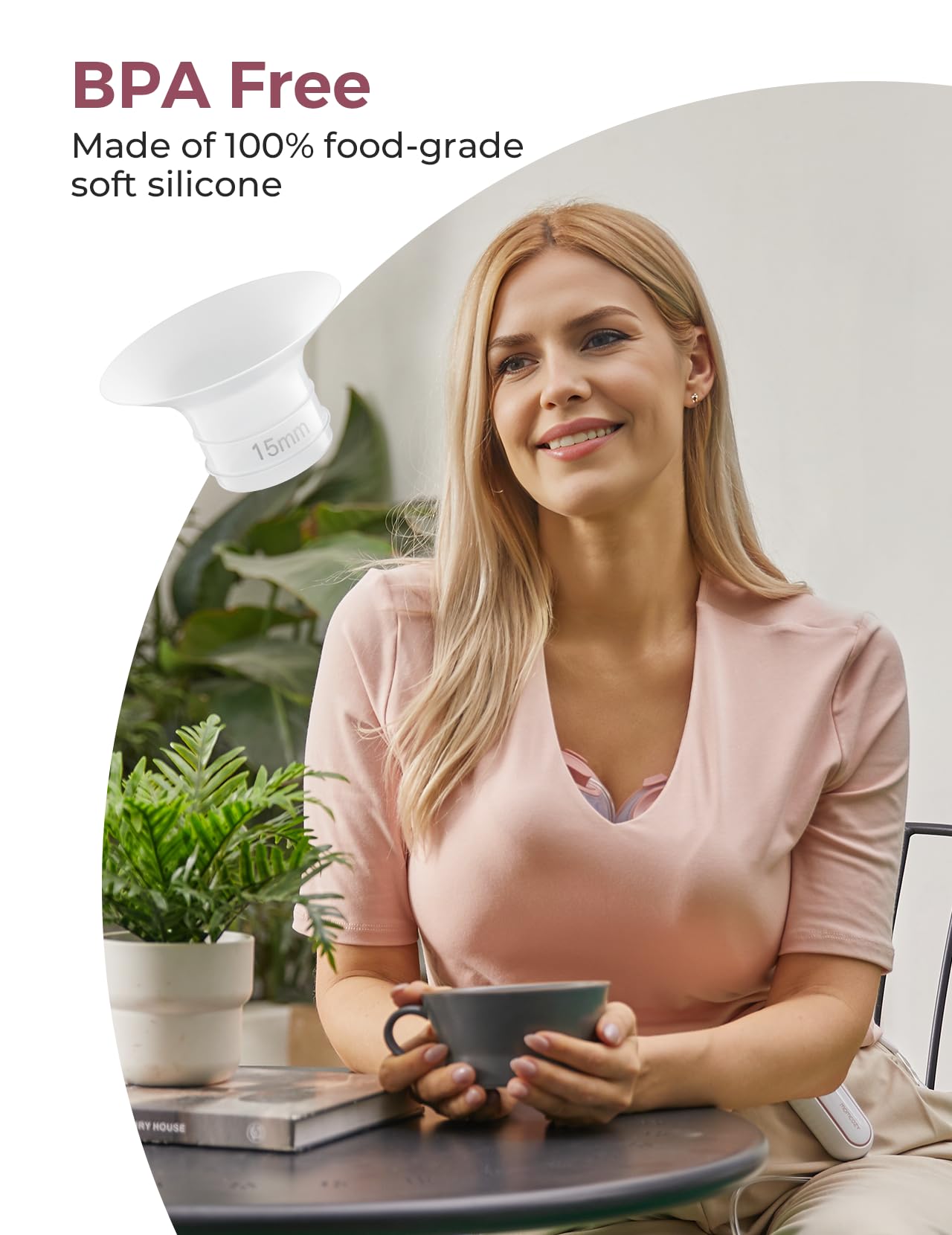 Momcozy Inserto de Brida de 15 mm, Solo Compatible con V1 Pro/V2 Pro, 4 Piezas
