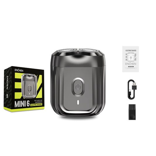 Afeitadora Eléctrica Enchen Negro Resistente al Agua para Hombre