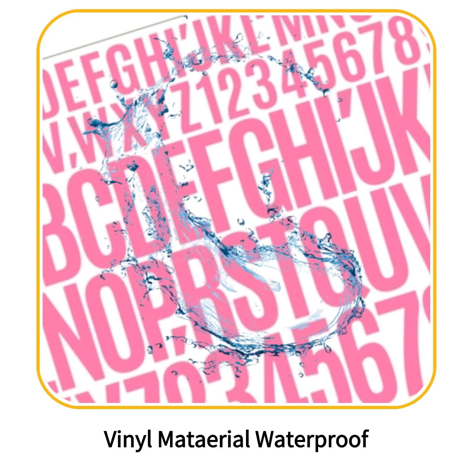 Jiepuxiter - 10 hojas de 780 calcomanías de vinilo para letras y números, impermeables, autoadhesivas, alfabeto para buzón, puerta, ventanas, coches, barcos, dirección (rosa, 1 pulgada y 2 pulgadas)