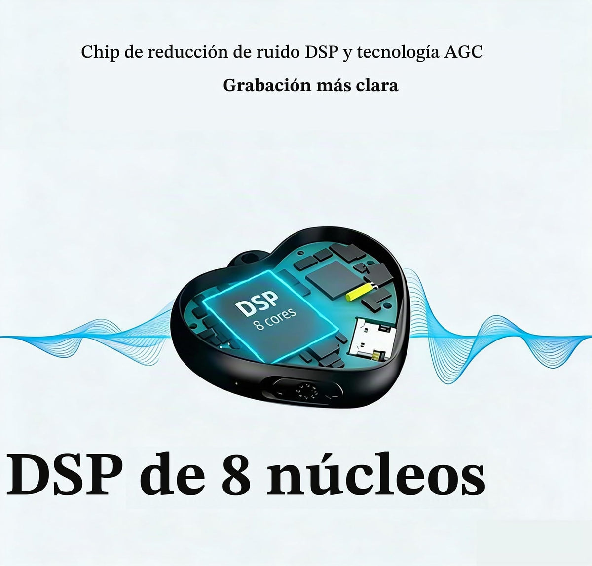 Grabadora Digital Voz Mini con Auriculares Reproductor mp3