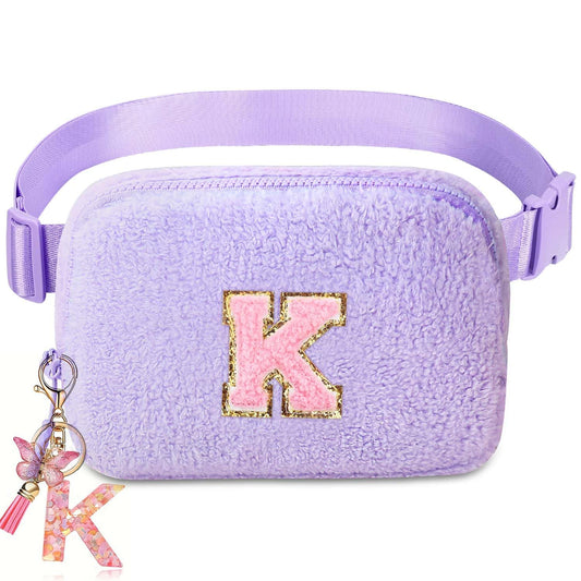 Kejea Riñonera Cruzada para Niñas y Mujeres, 8 a 12 Años, Regalos de Cumpleaños, Cintura Pequeña, Morado