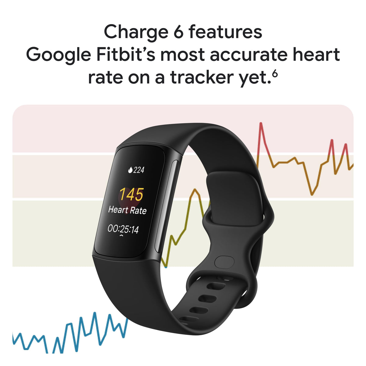 Rastreador de Fitness Fitbit Charge 6 Porcelana Plata con Frecuencia Cardíaca y GPS