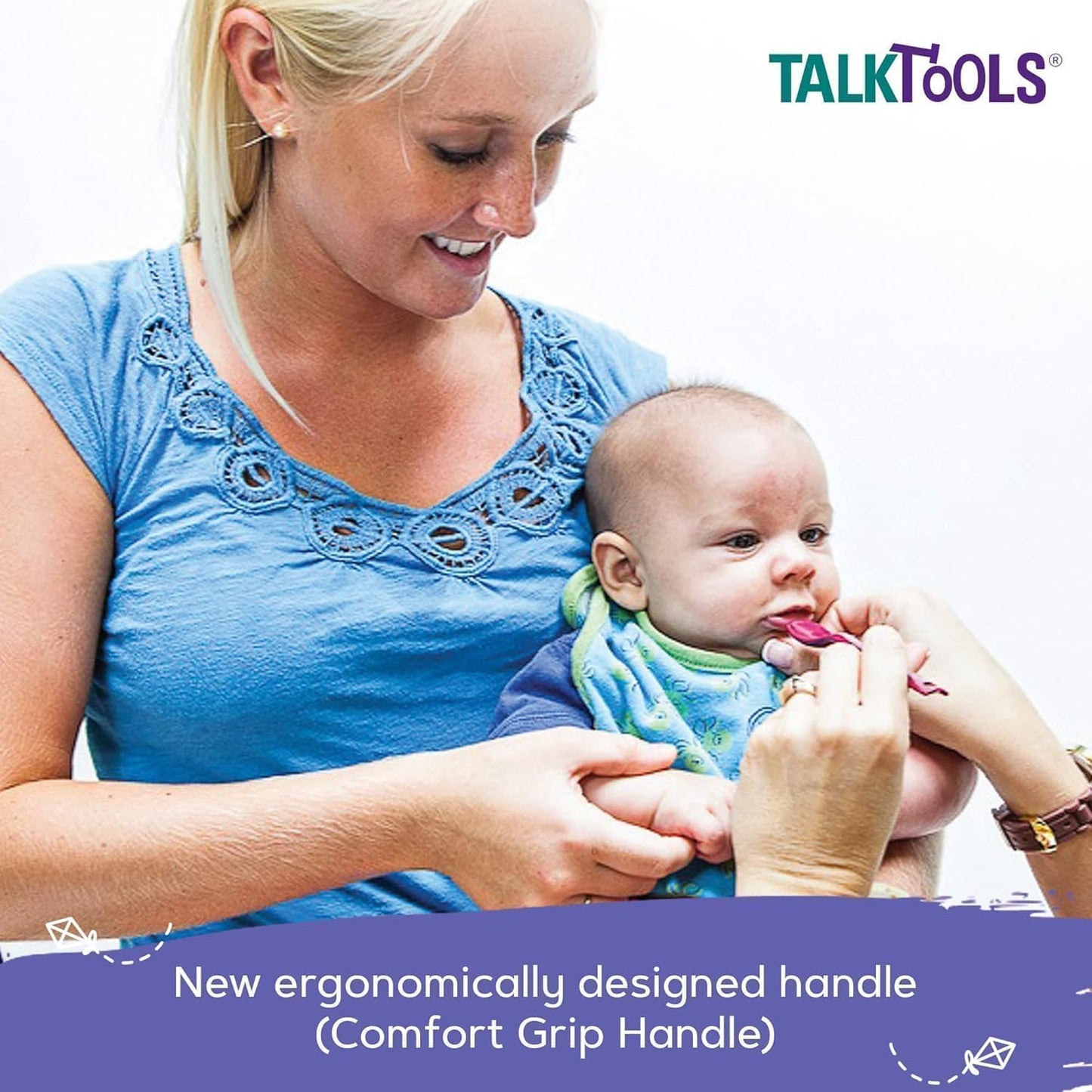 Cucharas TalkTools Magenta Suaviza la Alimentación y Fomenta el Cierre de Labios (6 Piezas)
