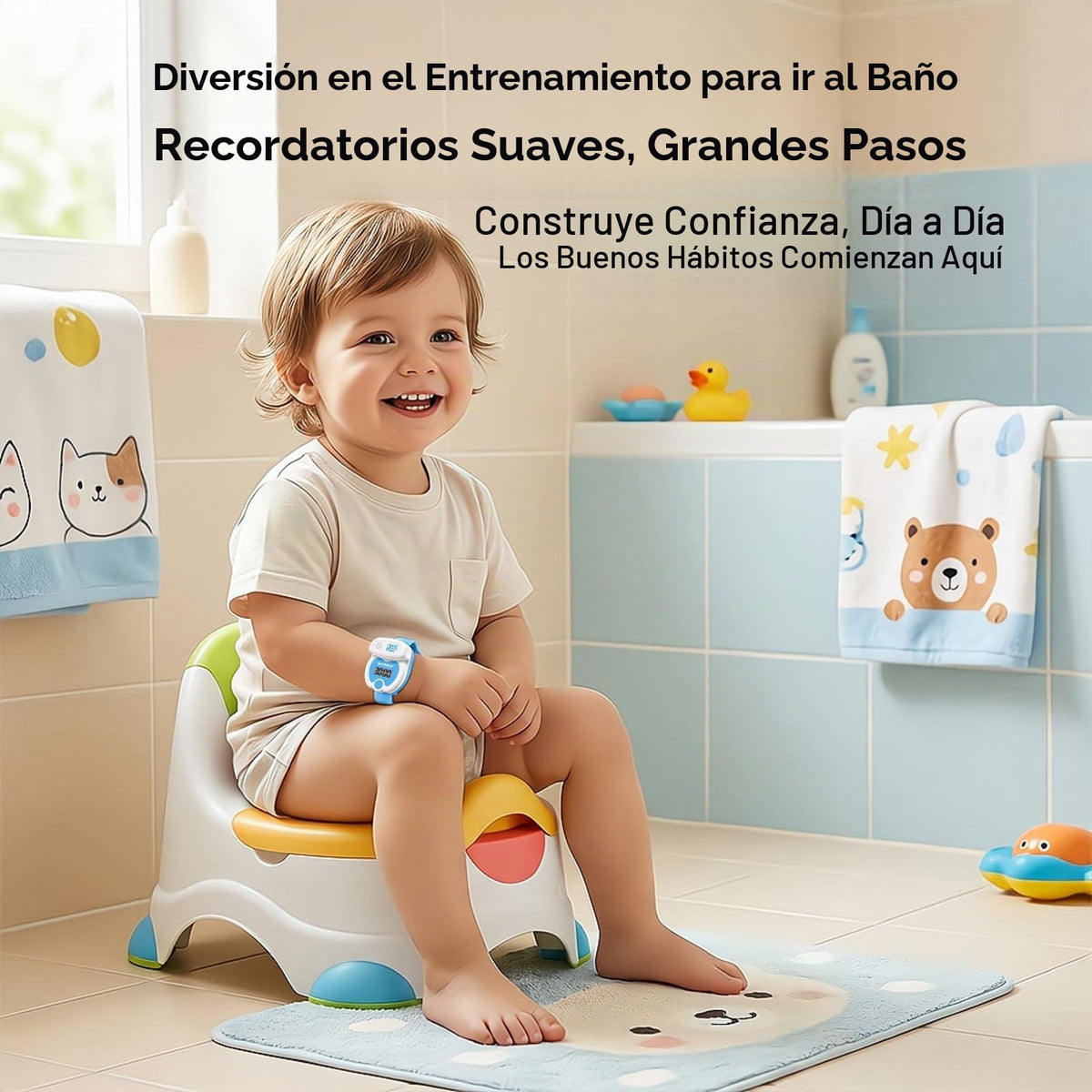 SKYROKU - Reloj para ir al baño para niños pequeños y niñas, reloj de