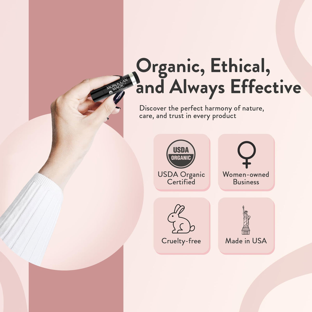 Bálsamo labial orgánico sin perfume marroquí, 3 unidades, hecho con argán prensado en frío natural y aceites esenciales, aplicación suave, no tóxico, libre de crueldad