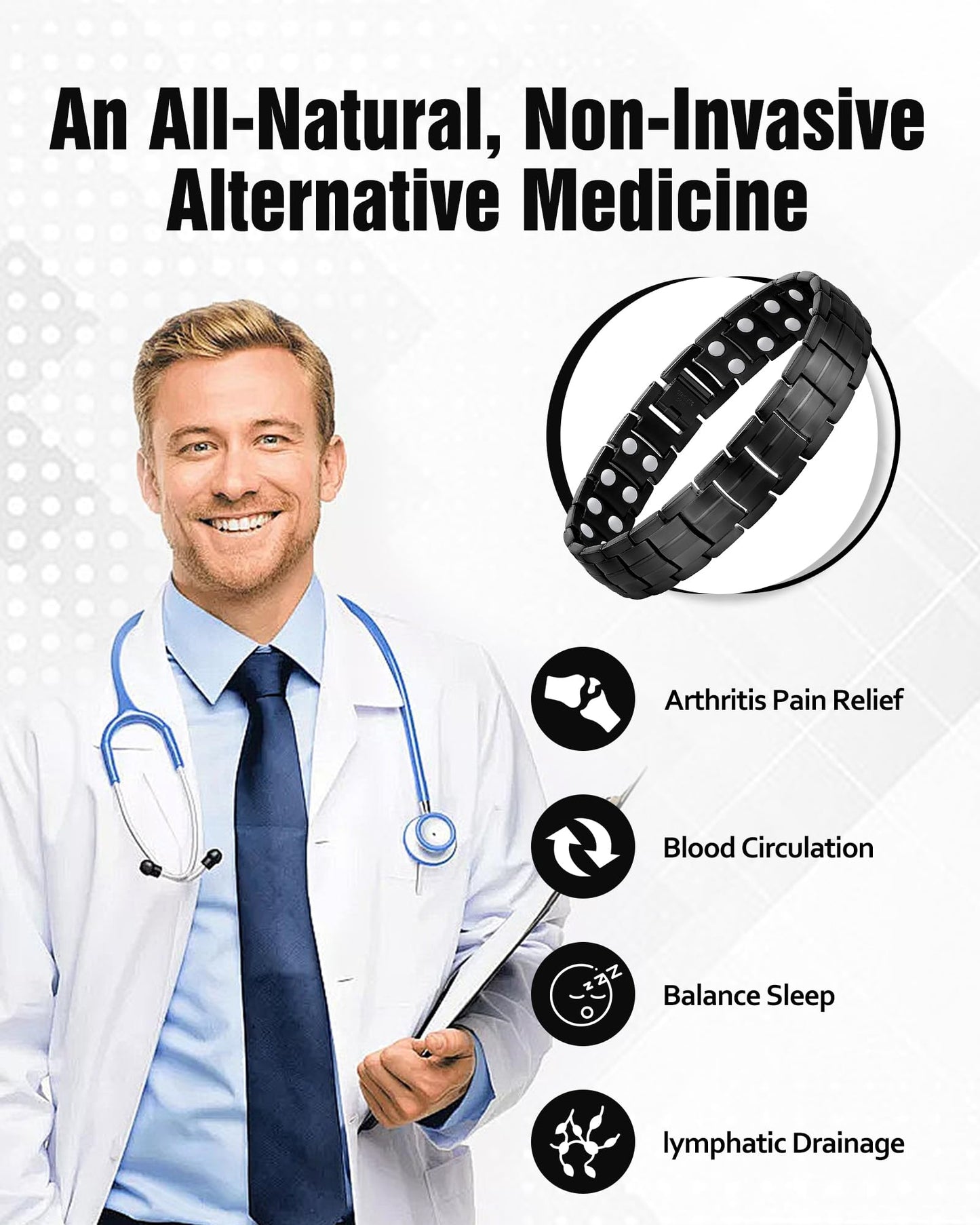 Jecanori Pulseras de acero de titanio para hombre - Pulsera ultra para hombre con herramienta de extracción y caja de regalo de joyería