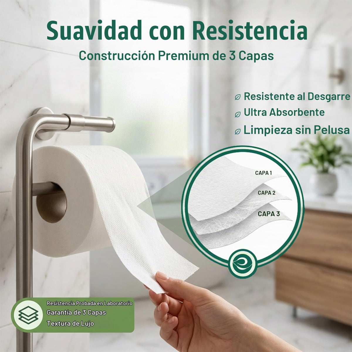 Papel Higiénico ECO SOUL Bambú 3 Capas Compostable y Certificado FSC