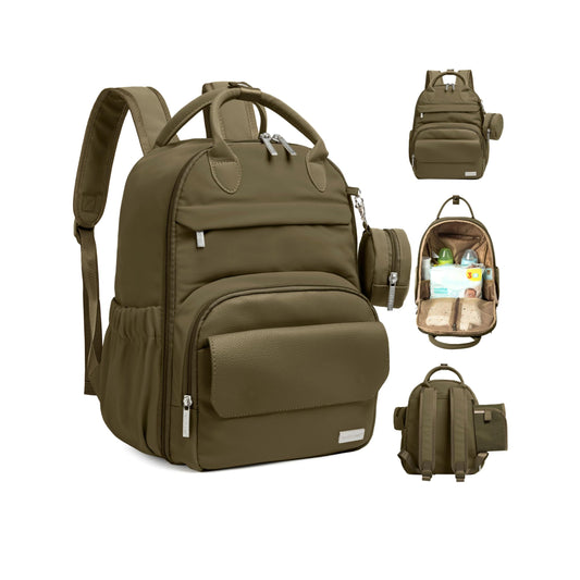 Mochila Pañales Sintética Impermeable Unisex Multifuncional de Viaje 18L
