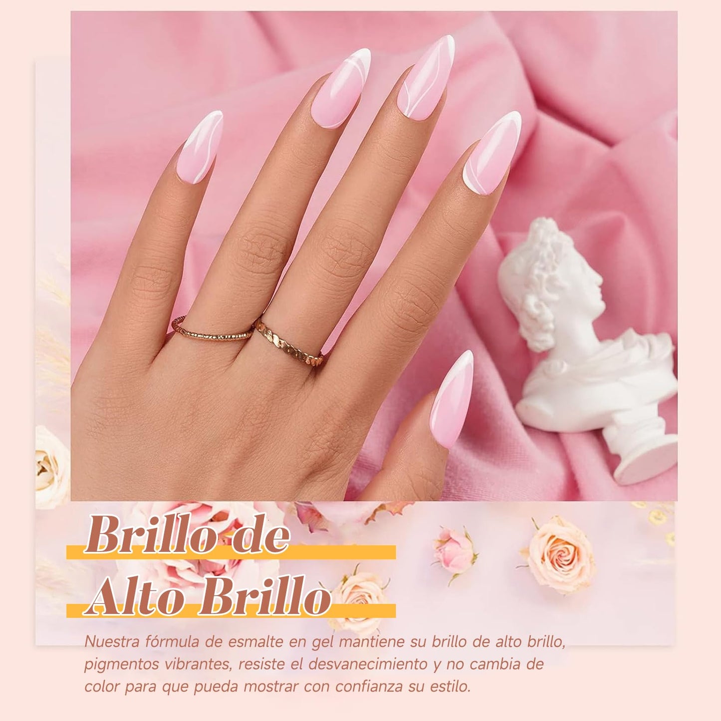 SADOWAY Set de Esmalte de Gel 6 Colores Nude: Tonos Piel Rosa y Marrón, Fórmula sin Toxinas – Larga Duración 21 Días, Acabado Brillante – Fácil de Aplicar en Casa – Regalo Ideal para Mujer