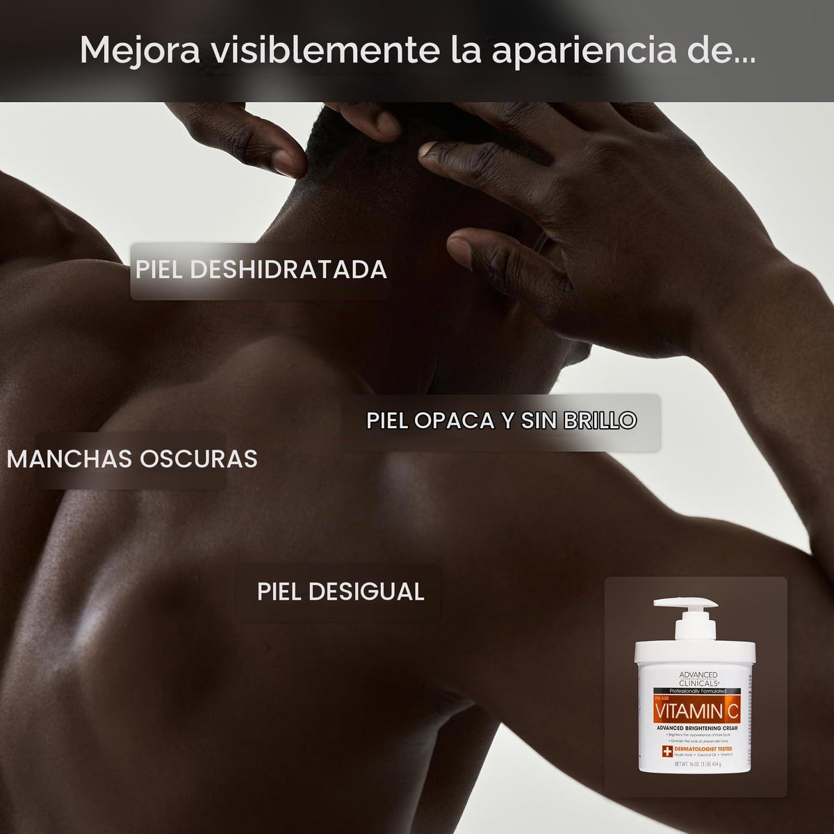 Set Crema Corporal y Suero Facial Advanced Clinicals Iluminación Avanzada con Vitamina C, A. Ferúlico y Aceite de Coco